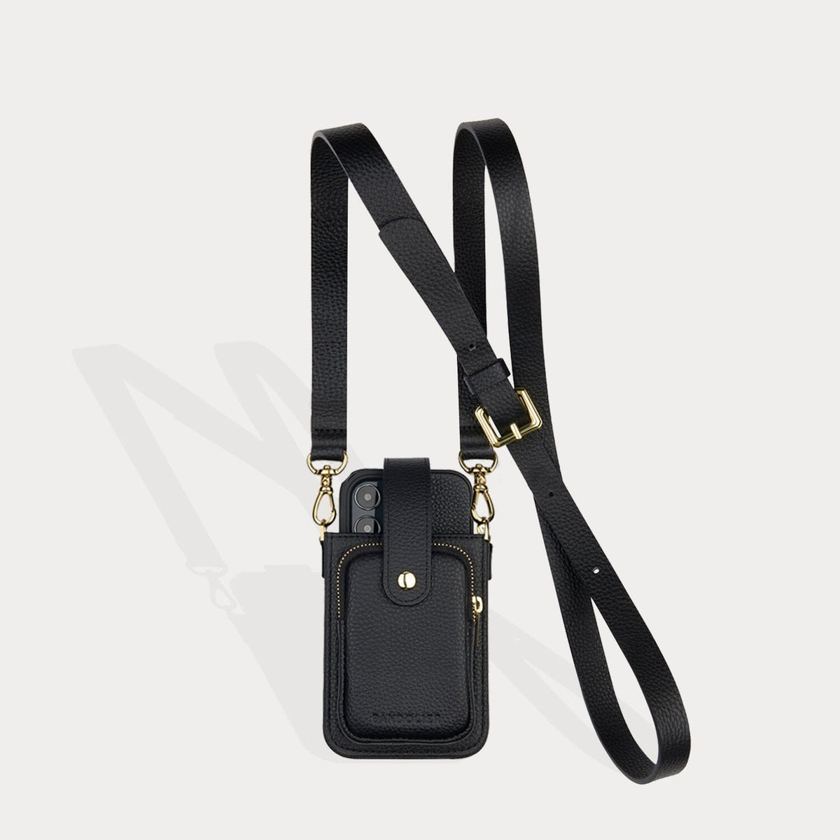Hailey Phone Pouch and Holster - Black/Gold – Bandolier