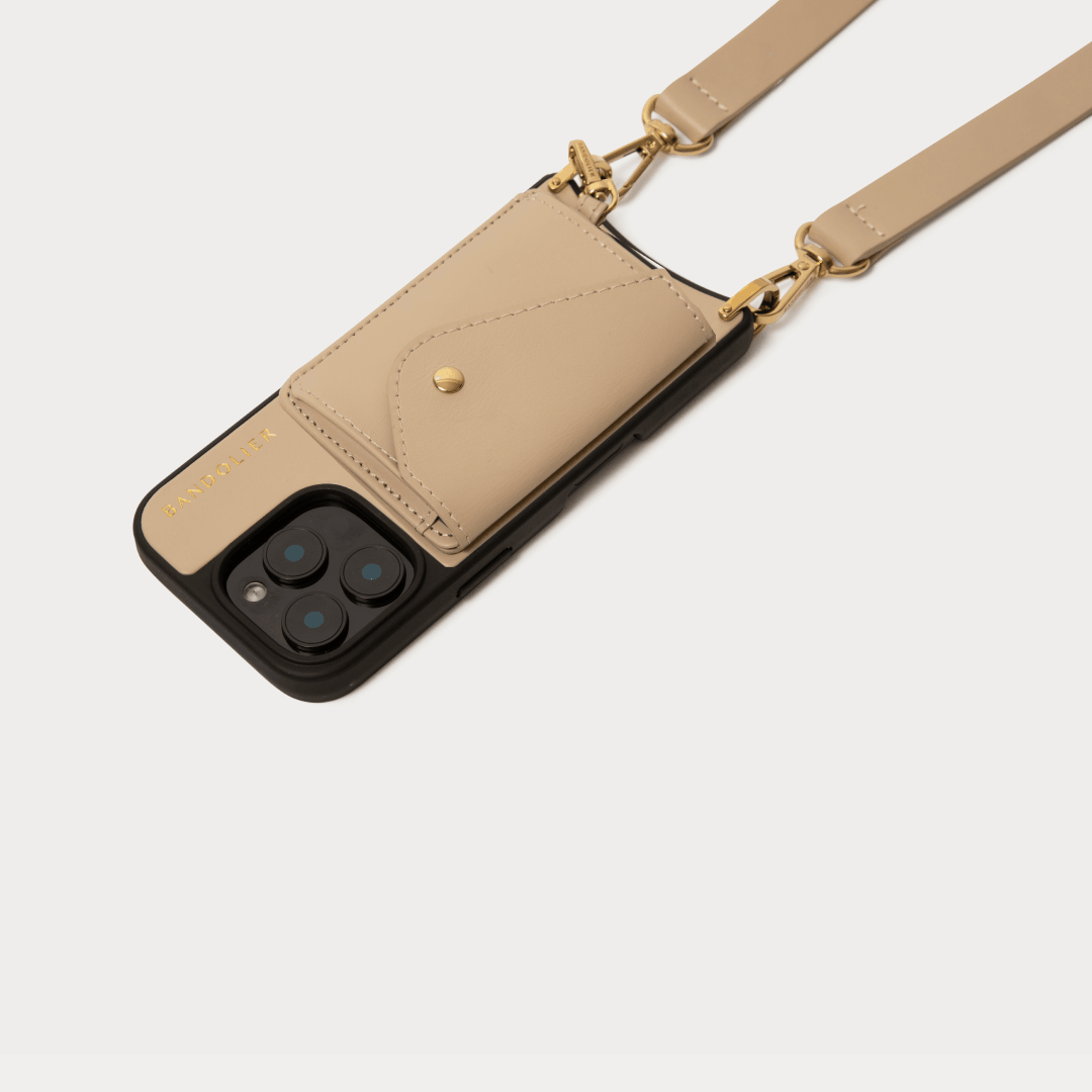 Remi Magnet Wallet Crossbody Phone Case Beige/Gold – Bandolier