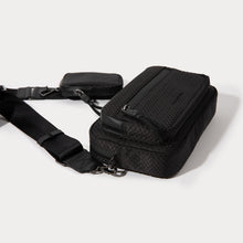 Ripstop Nylon Crossbody Bag - Black/Pewter