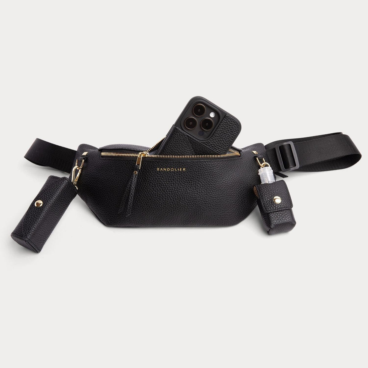 Leather Fanny Pack - Black