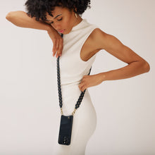 Julia Pebble Leather Crossbody Strap Only - Black/Gold Fashion Strap Bandolier 