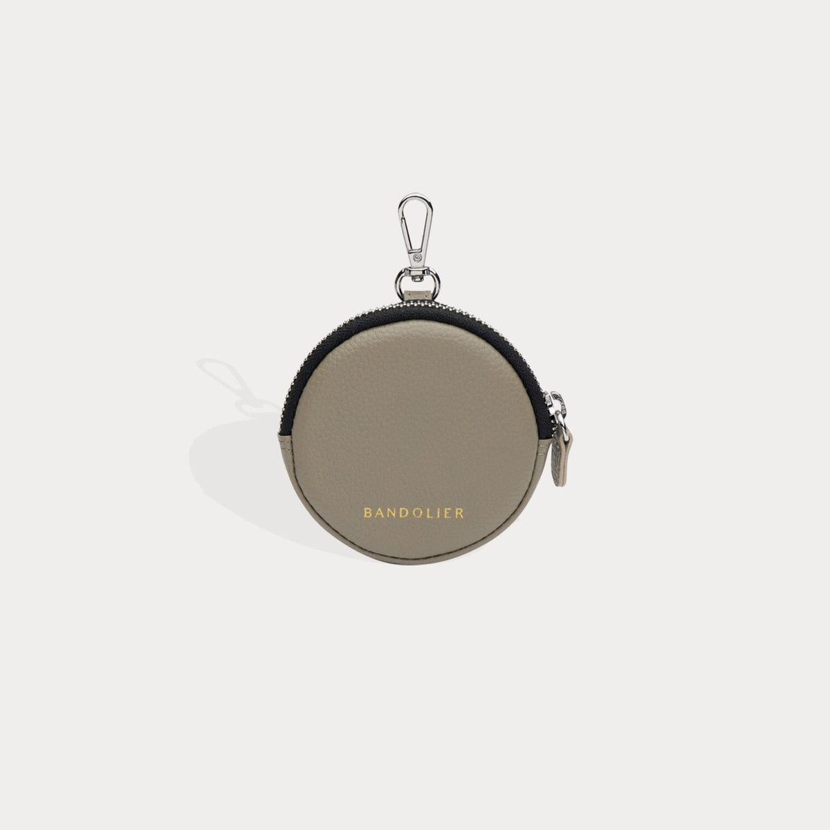 Mini Round Pouch Greige/ Silver – Bandolier