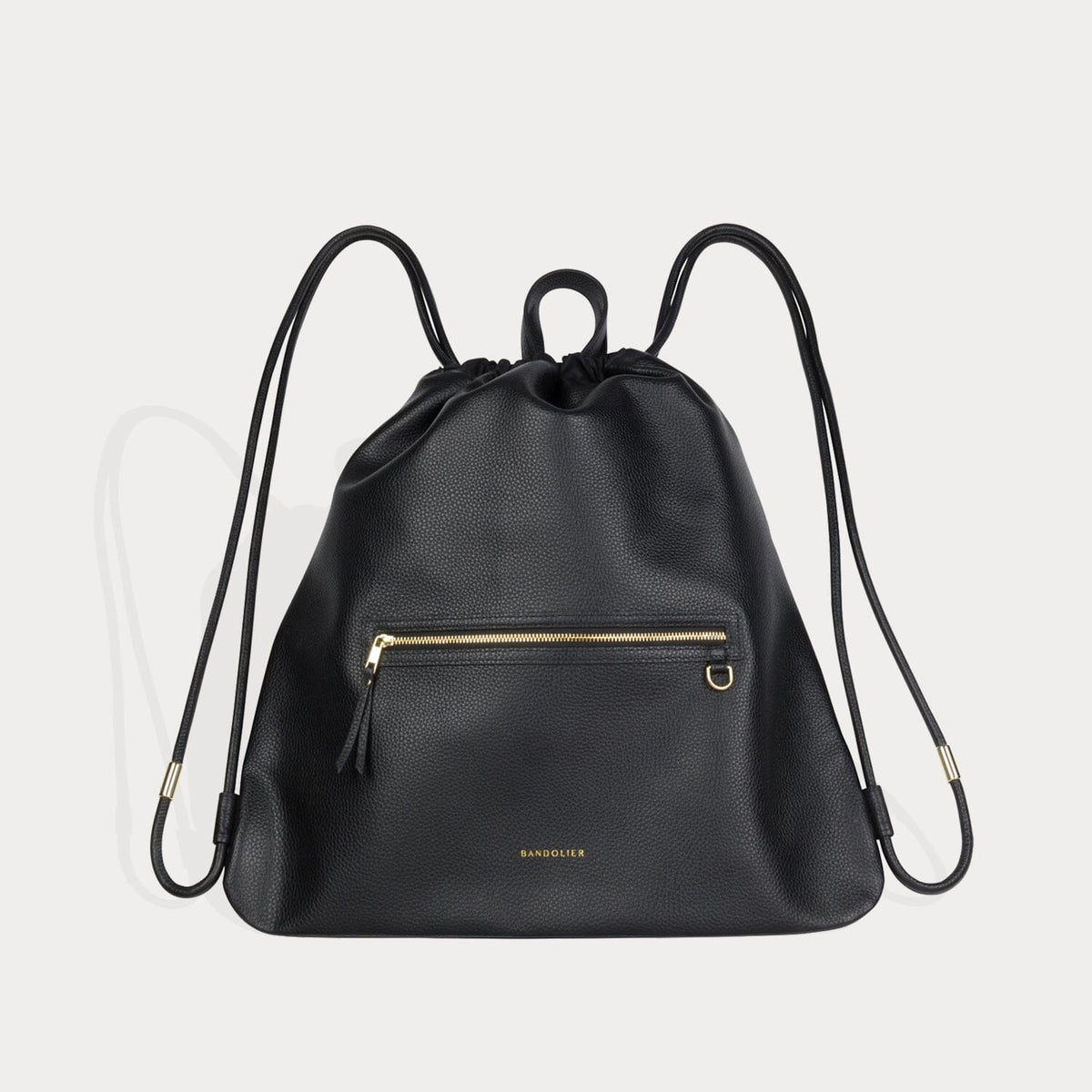 Drawstring Backpack - Black/Gold