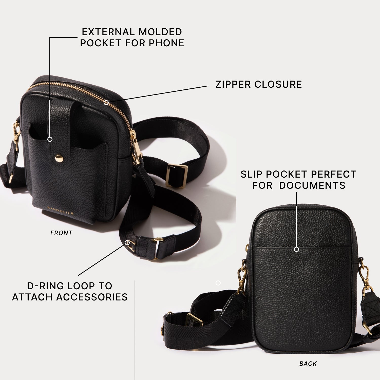 Dillon Bag - Tan/Gold