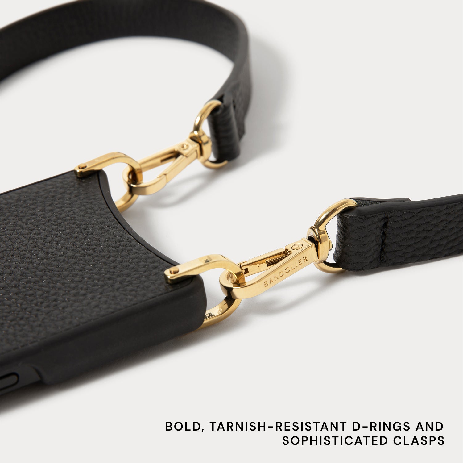 Remi Magnet Wallet Crossbody Phone Case - Black/Gold