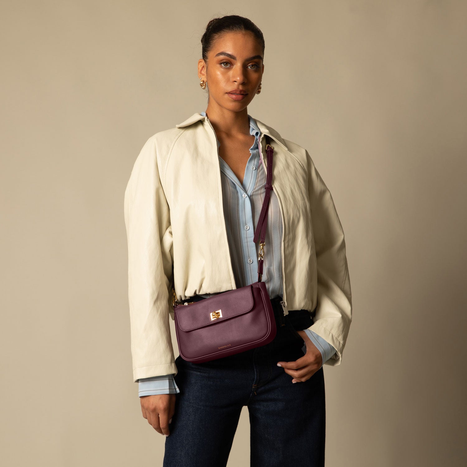 Taylor Bag - Wine/Gold