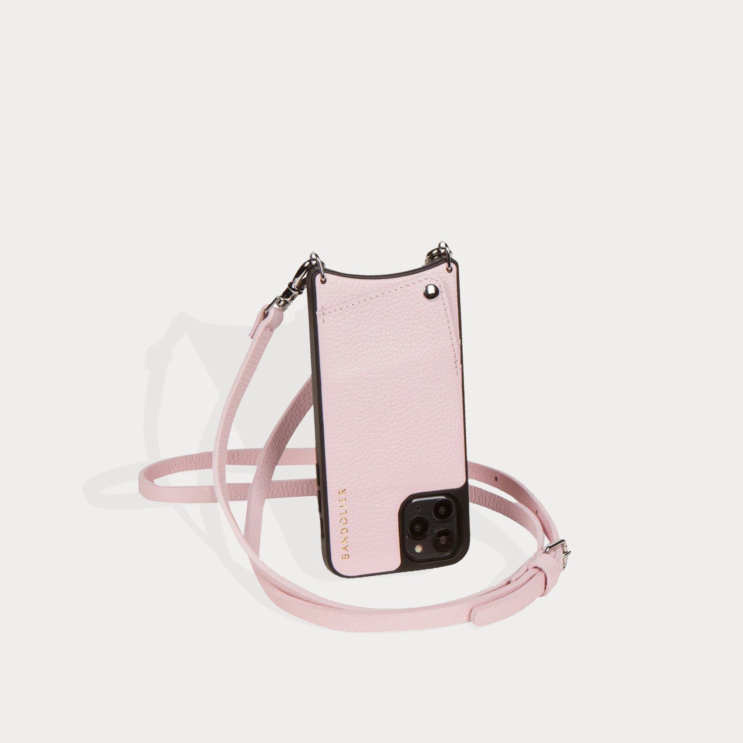 Emma Pebble Leather Crossbody Bandolier Primrose/Silver