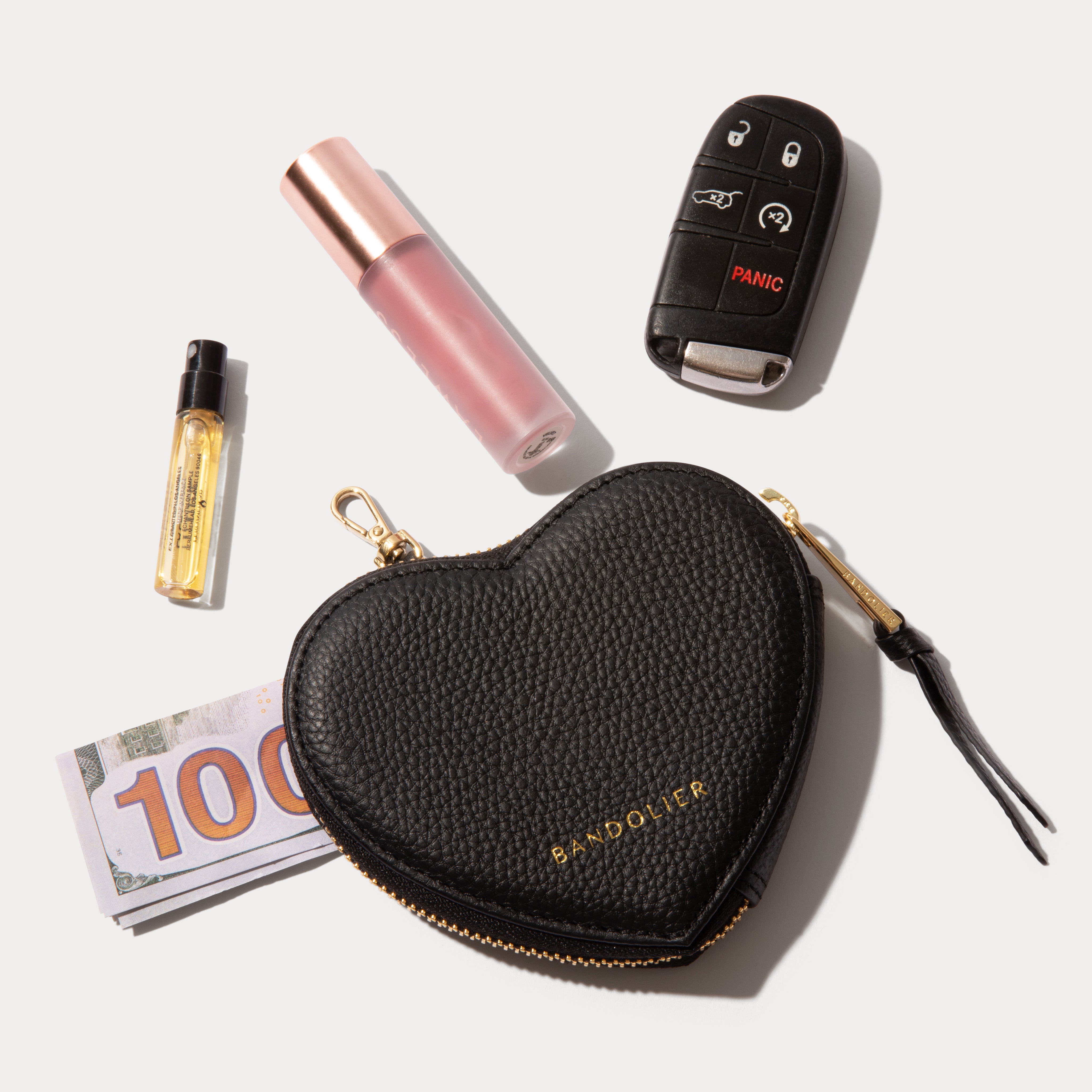 Magnet Heart Wallet - Black/Gold