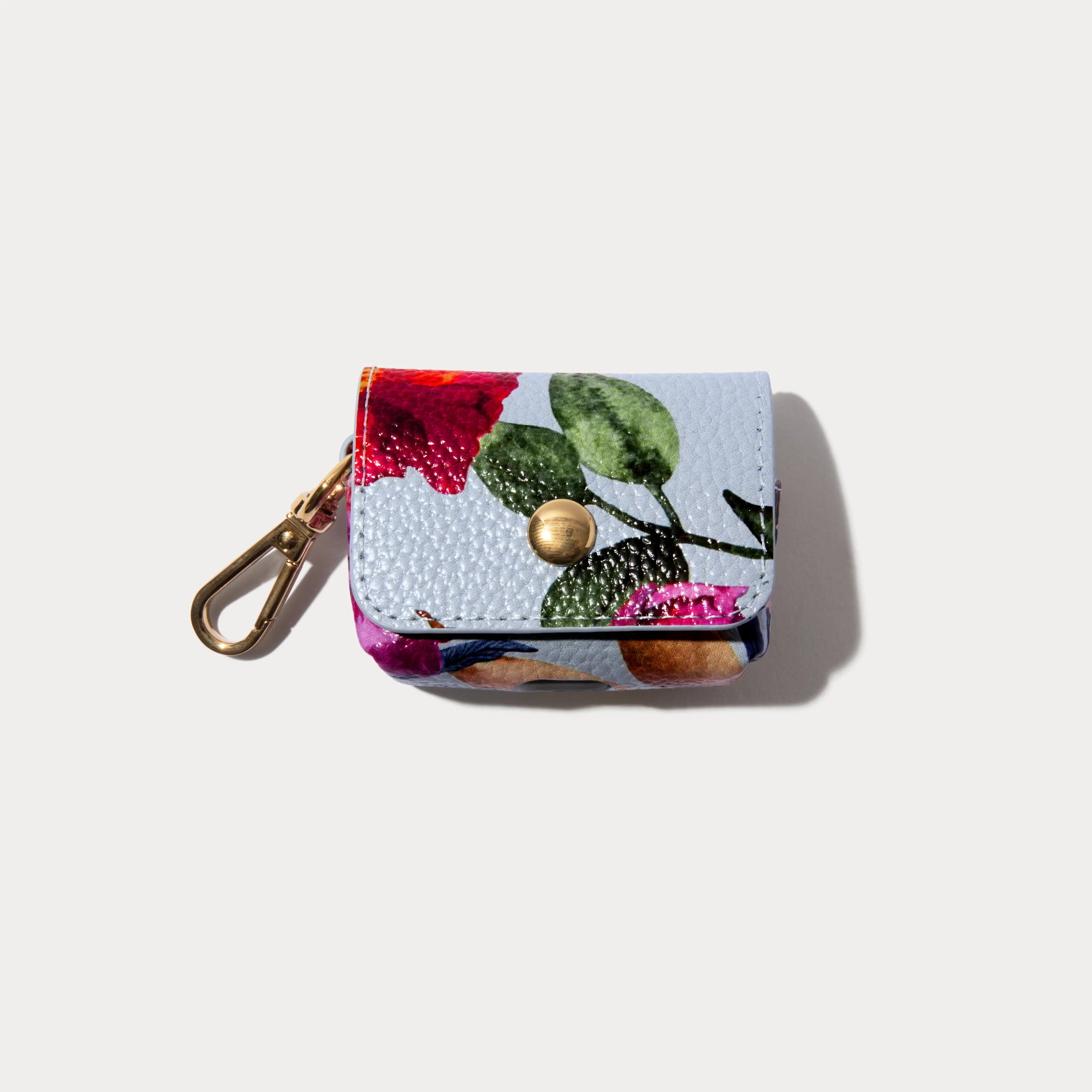 Avery AirPod Clip-On Pouch - Ceci Blue Floral/Gold