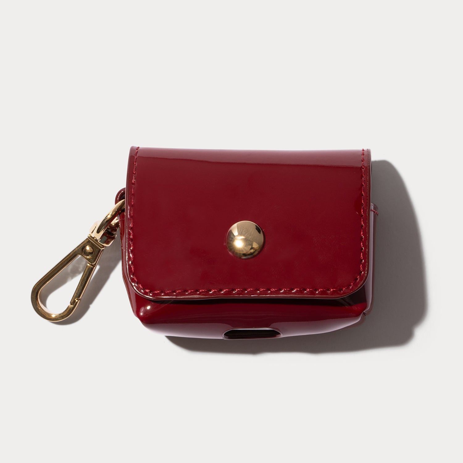 Avery AirPods Clip-On Pouch - Cranberry/Gold