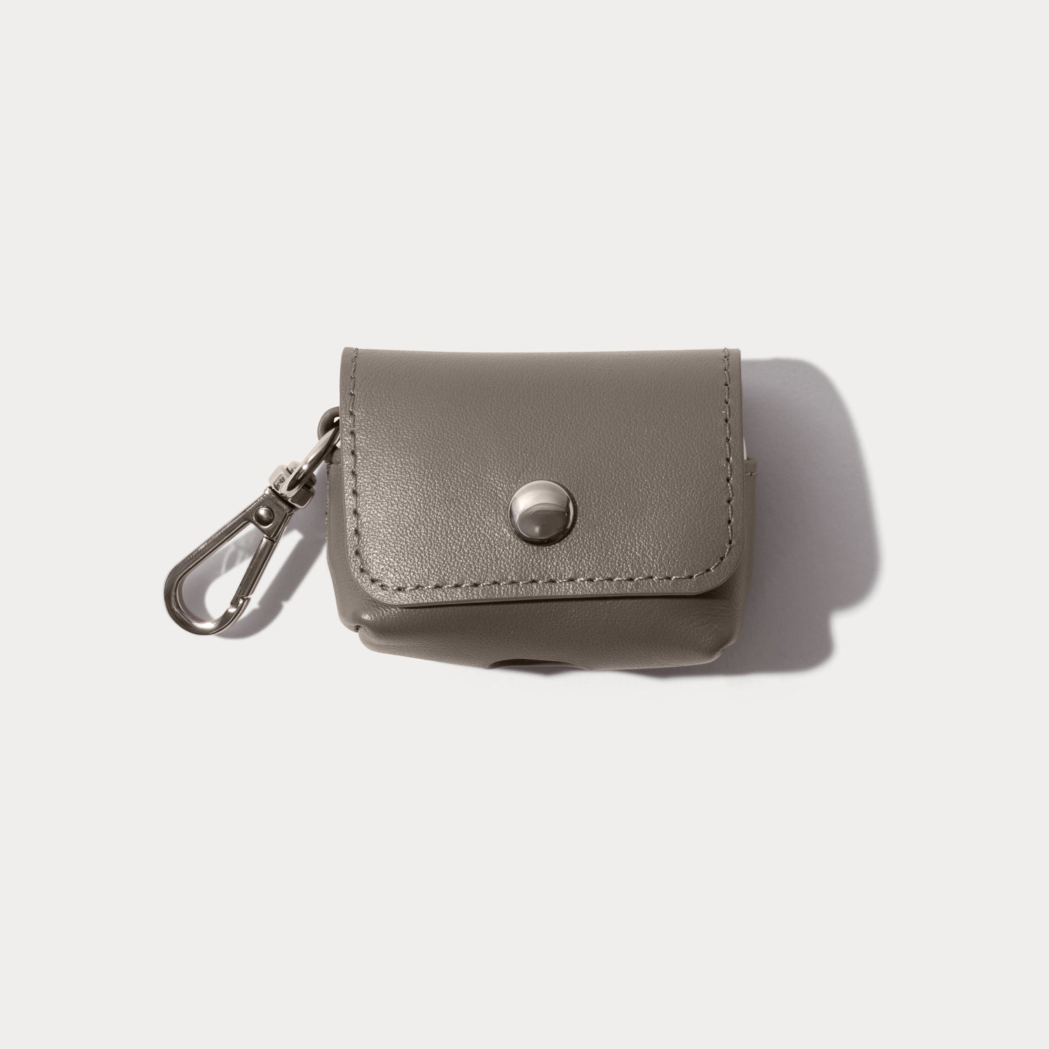 Avery AirPods Clip-On Pouch - Warm Gray/Antique Silver