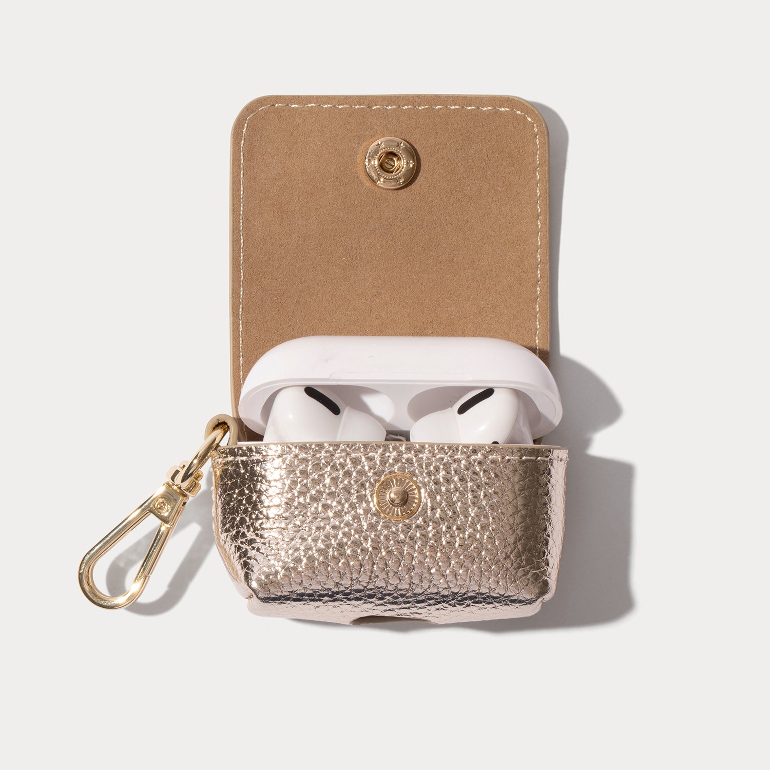 Avery AirPods Clip-On Pouch - Metallic Gold/Gold