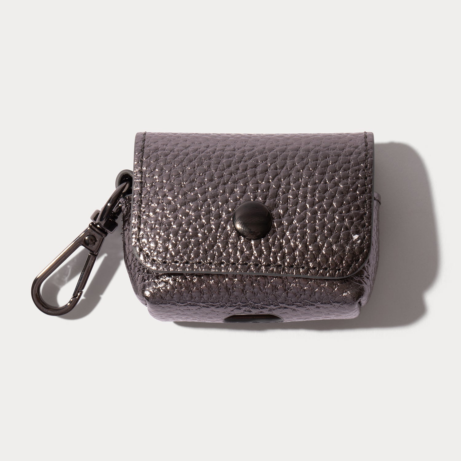 Avery AirPods Clip-On Pouch - Metallic Pewter/Pewter