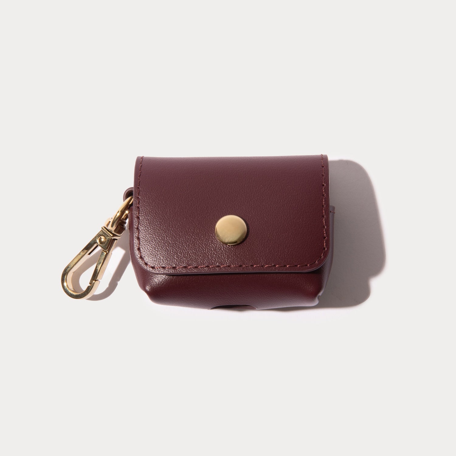 Avery AirPods Clip-On Pouch - Wine/Gold