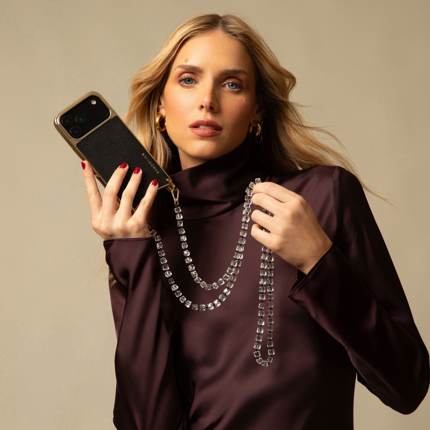 Cleo Crystal Strap - Clear/Gold