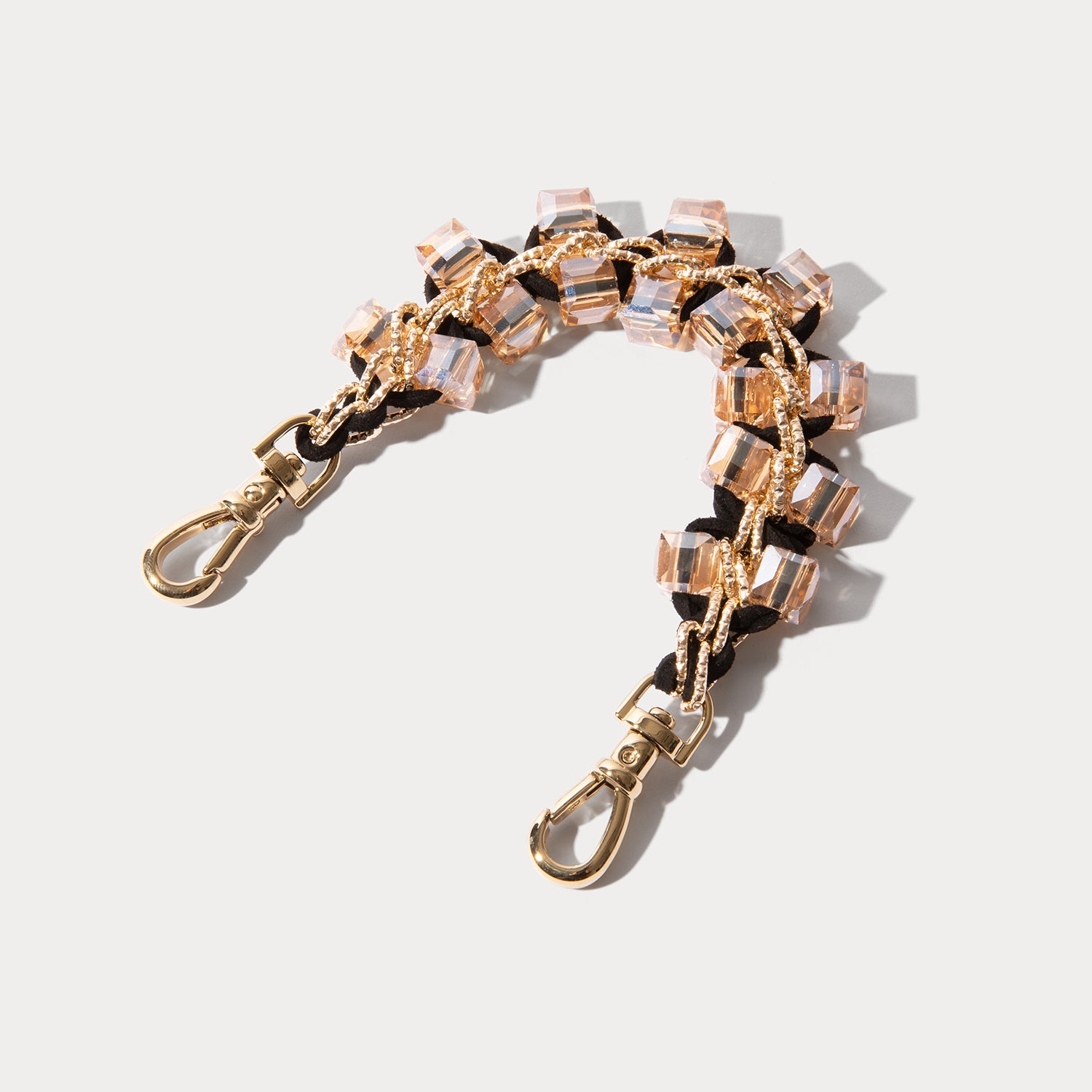 Crystal Wristlet - Black/Gold