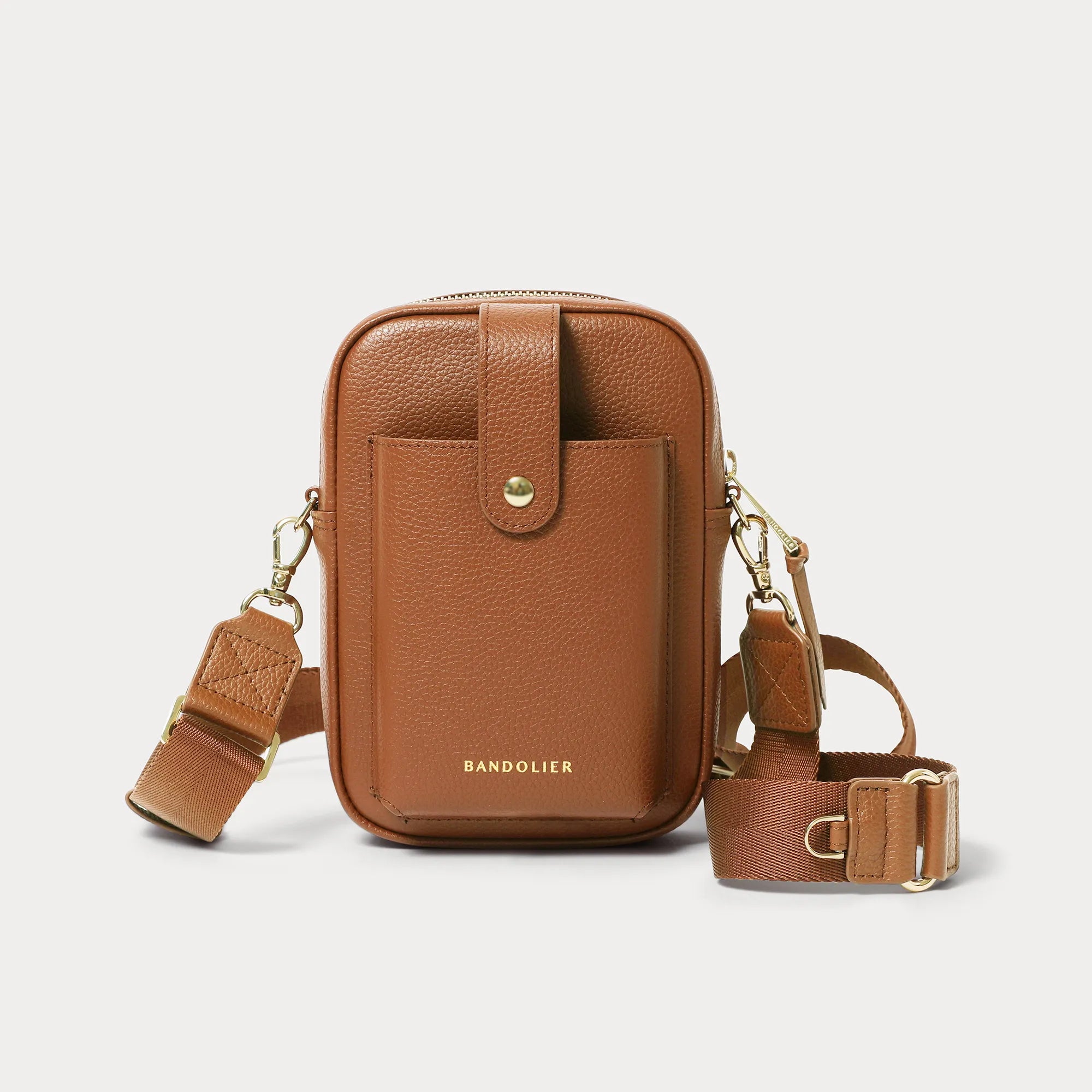 Dillon Bag - Saddle Brown/Gold