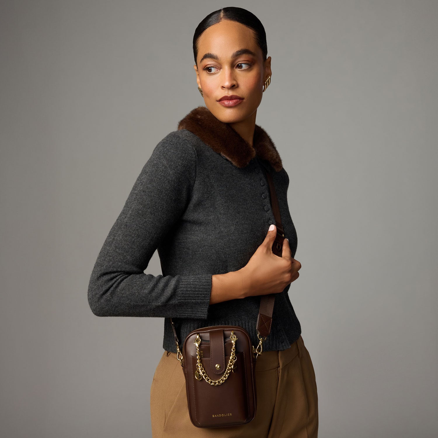 Dillon Bag - Espresso Brown/Gold – Bandolier
