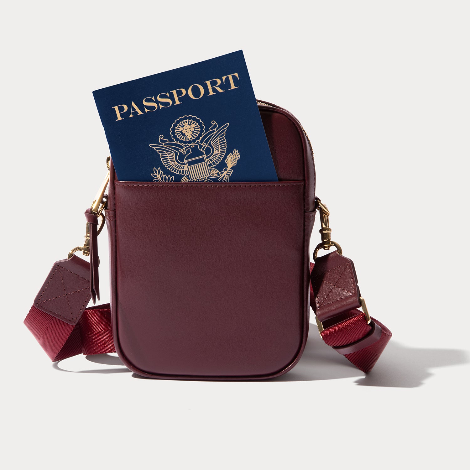 Dillon Bag - Wine/Gold