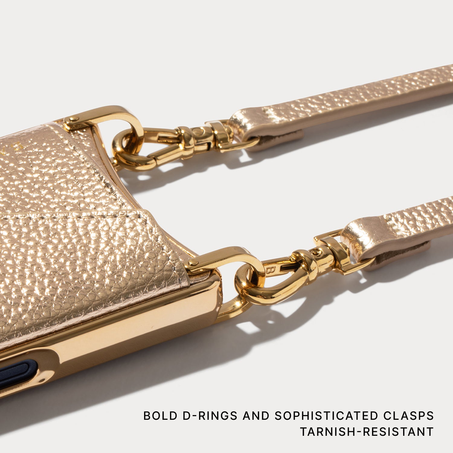 Donna Crossbody Phone Case - Metallic Chrome/Gold