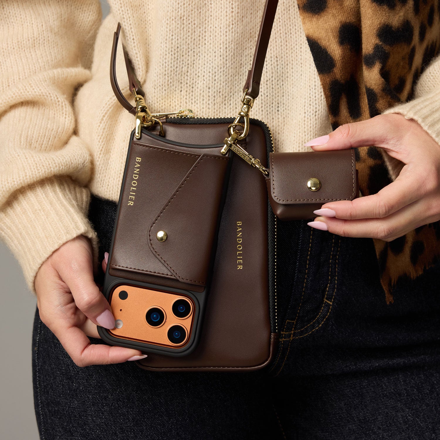 Donna Essentials Set - Espresso Brown/Gold