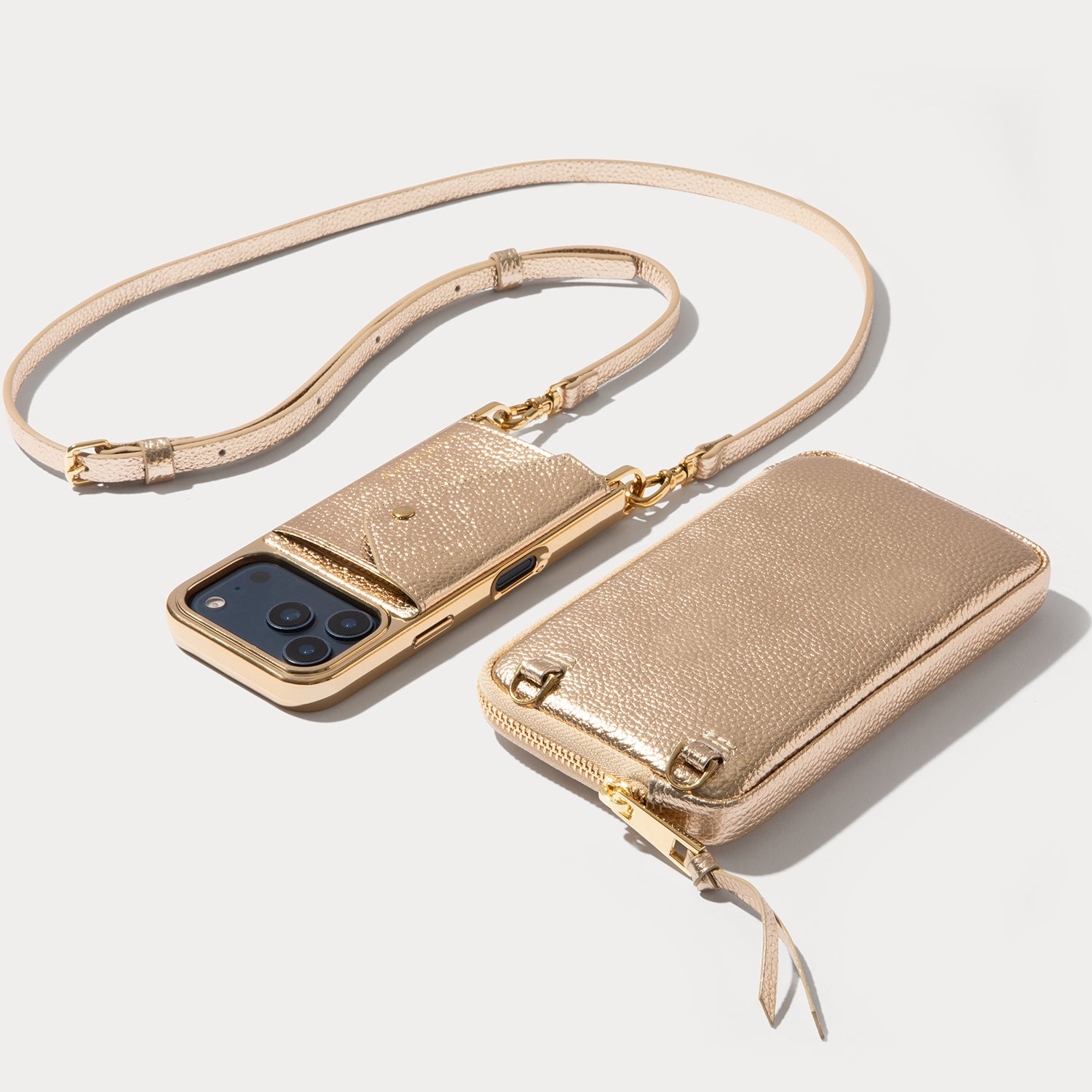 Donna Pouch Set - Metallic Chrome/Gold