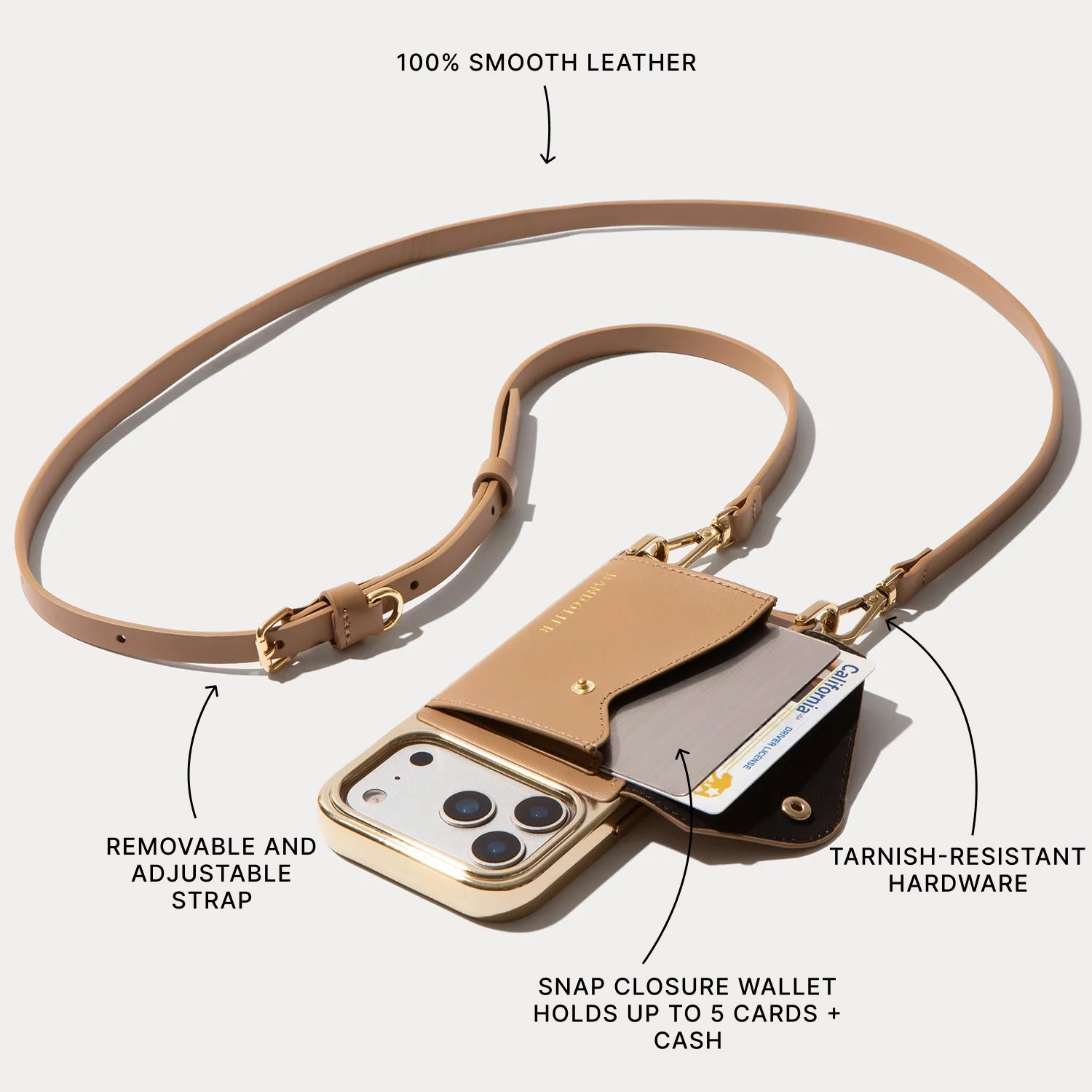 Donna Essentials Set - Tan/Chrome Gold