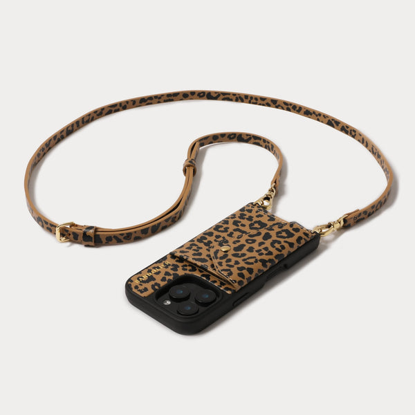 Donna Crossbody Phone Case - Leopard/Gold