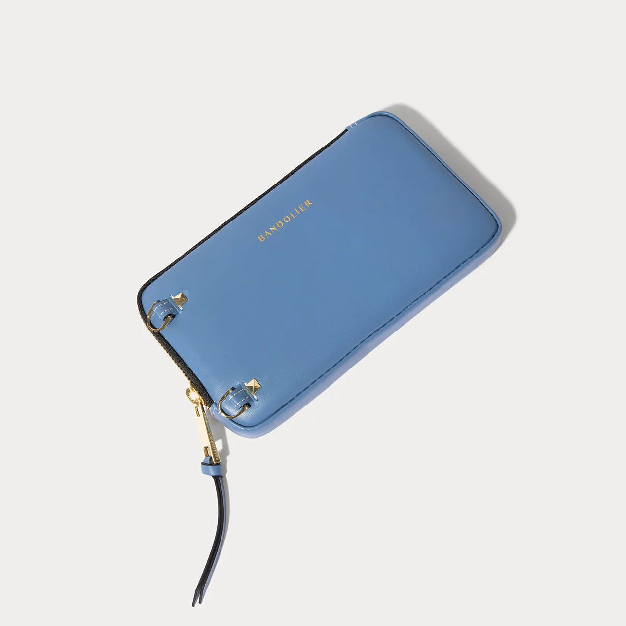Expanded Zip Pouch - Dusty Blue/Gold