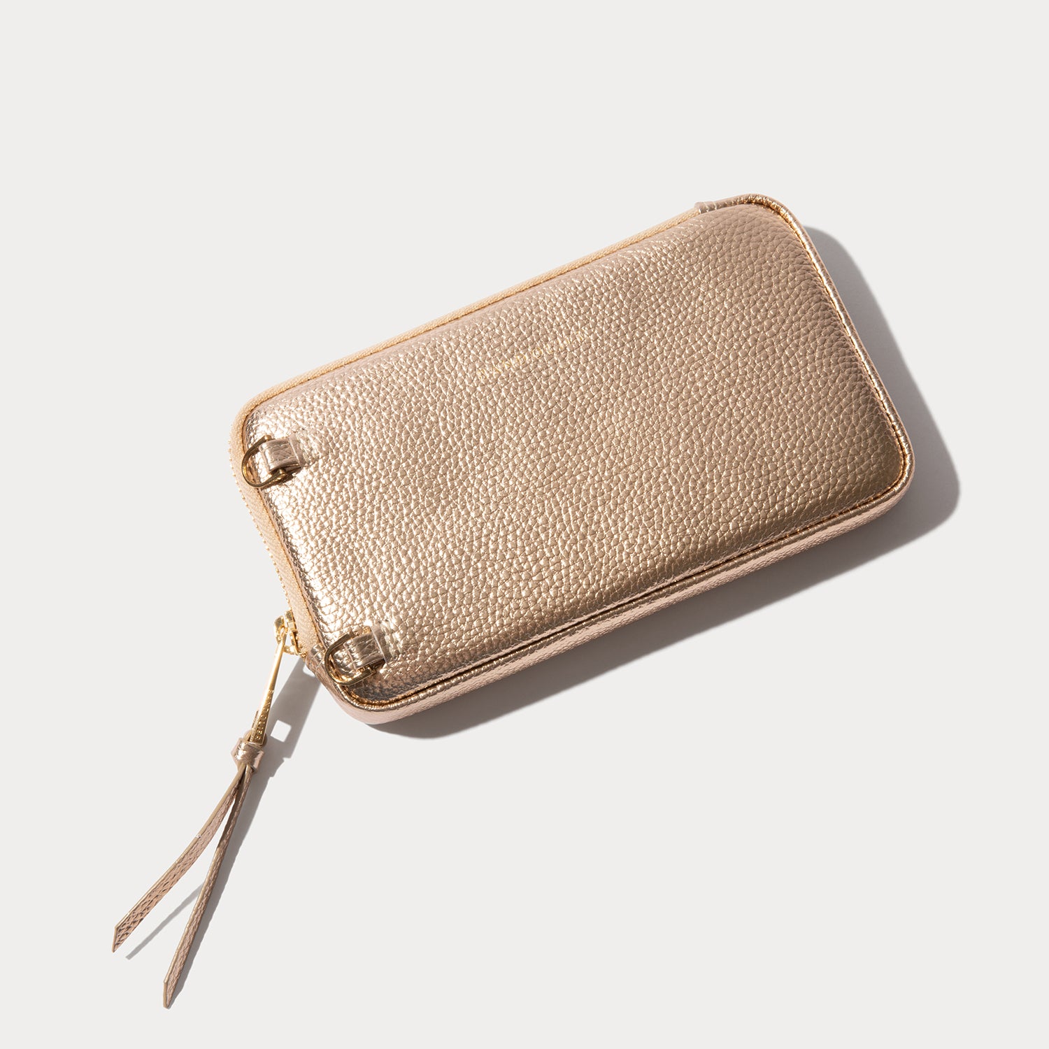 Expanded Zip Pouch - Metallic Gold/Gold