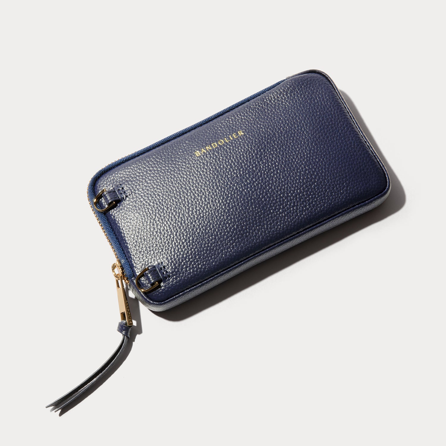 Expanded Zip Pouch - Navy/Gold