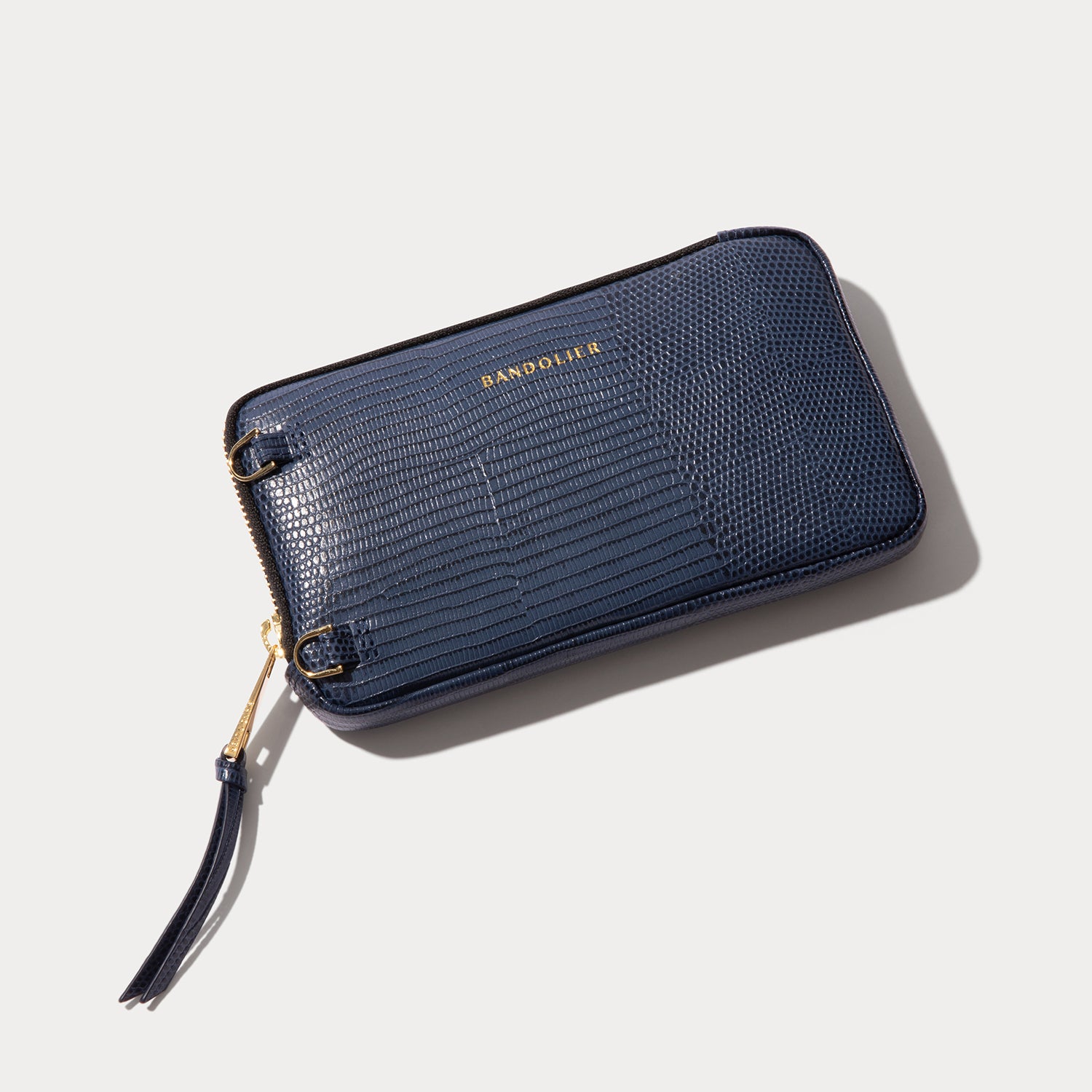 Expanded Zip Pouch - Indigo/Gold