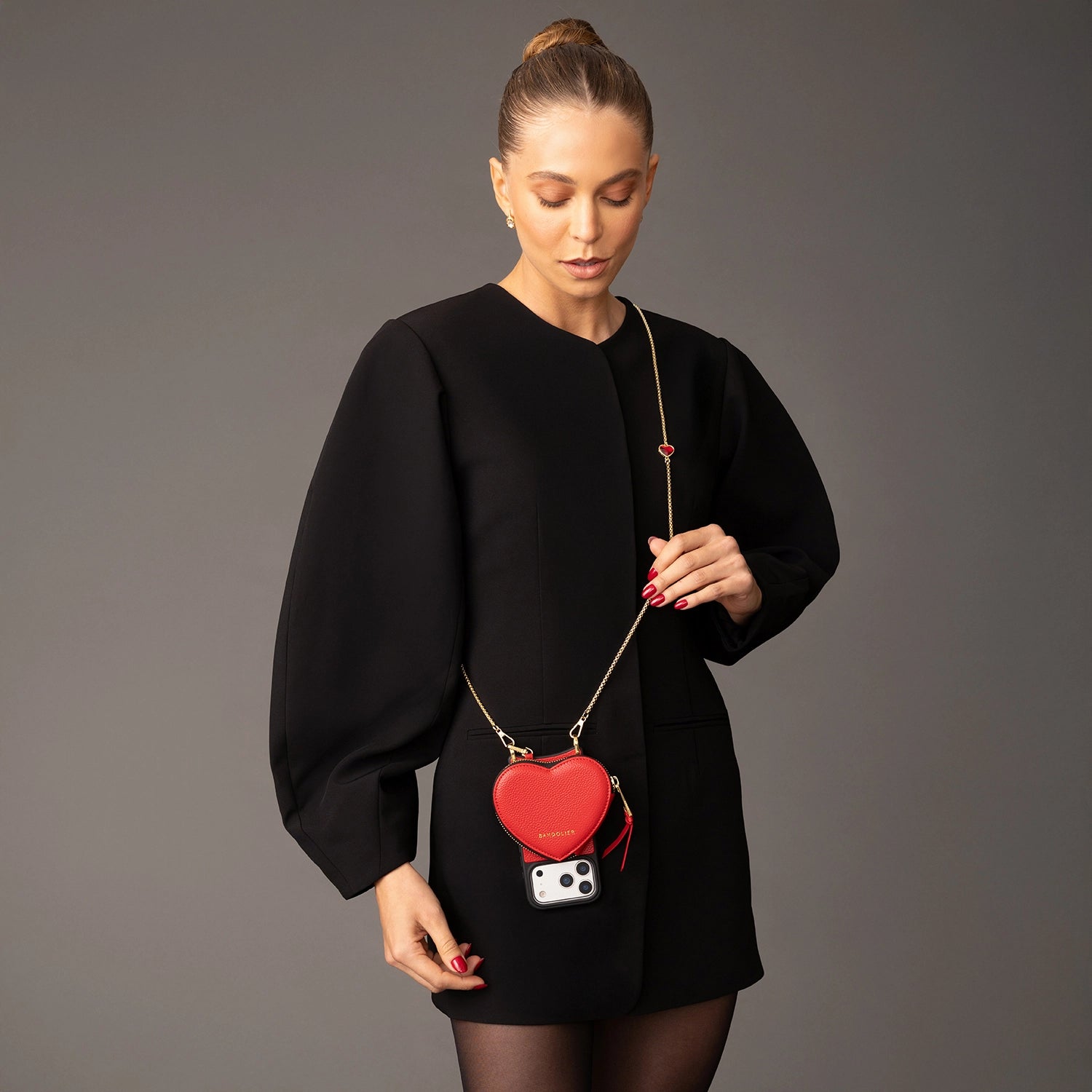 Magnet Heart Wallet - Red/Gold