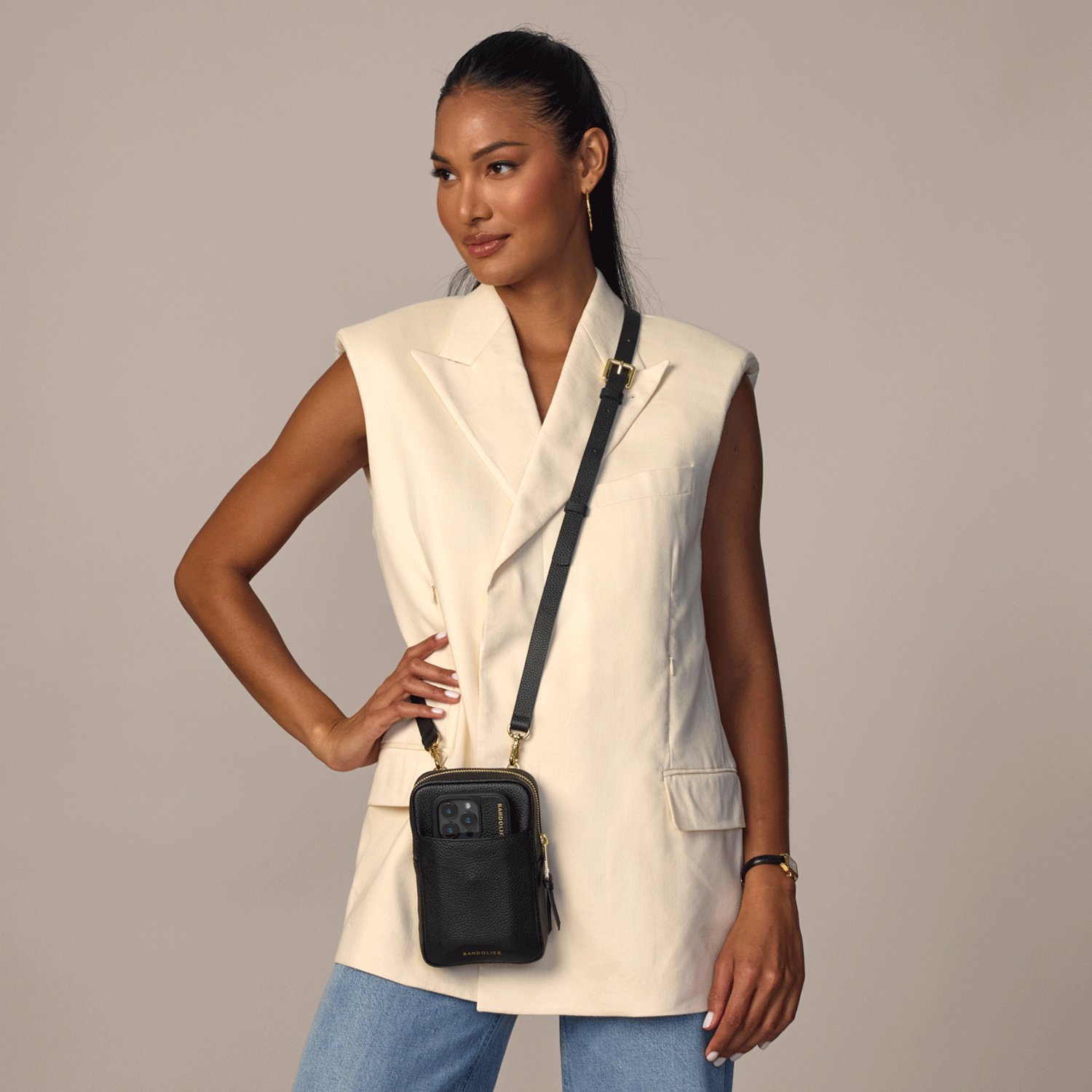 Large Expanded Pouch - Black/Gold – Bandolier