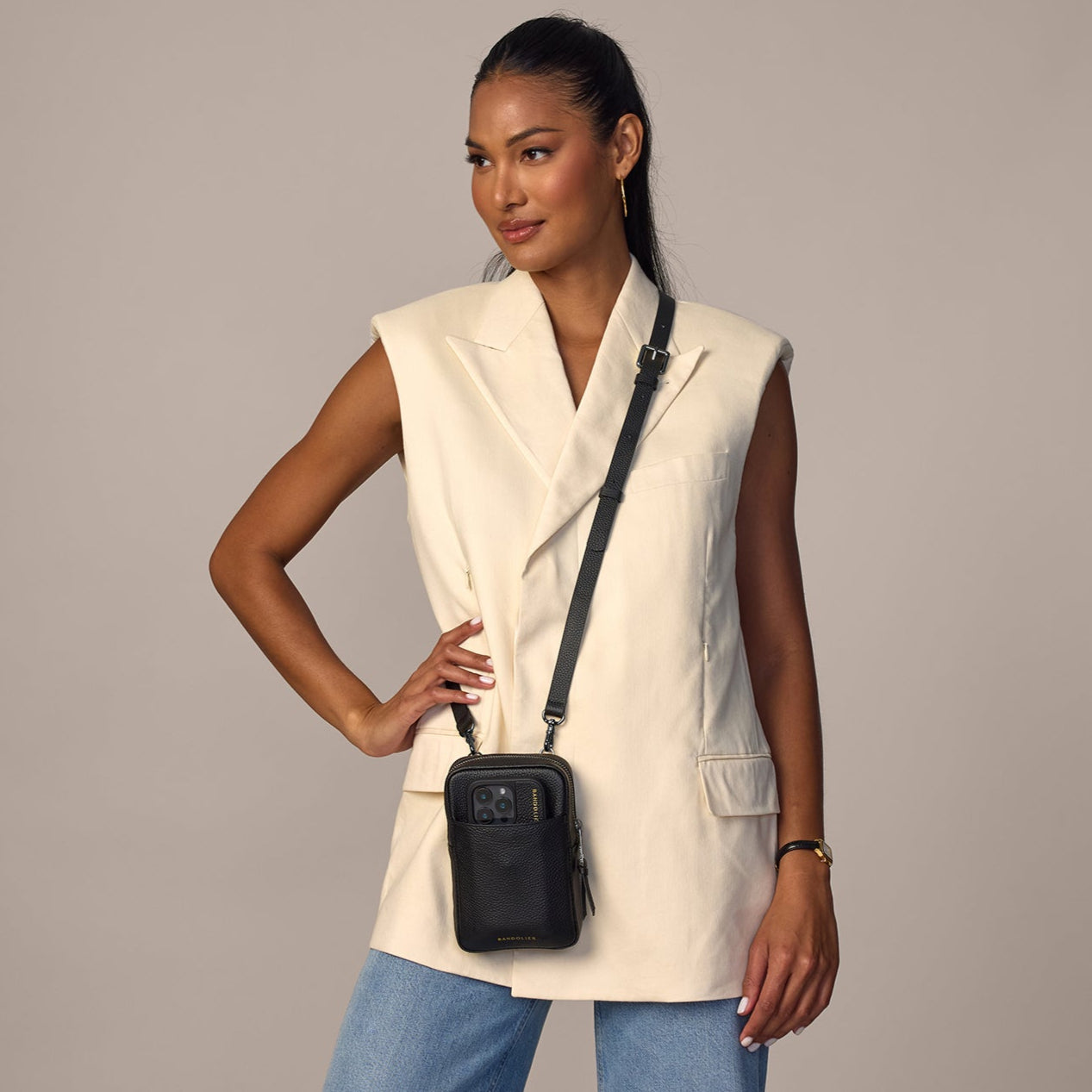 Large Expanded Pouch - Black/Pewter