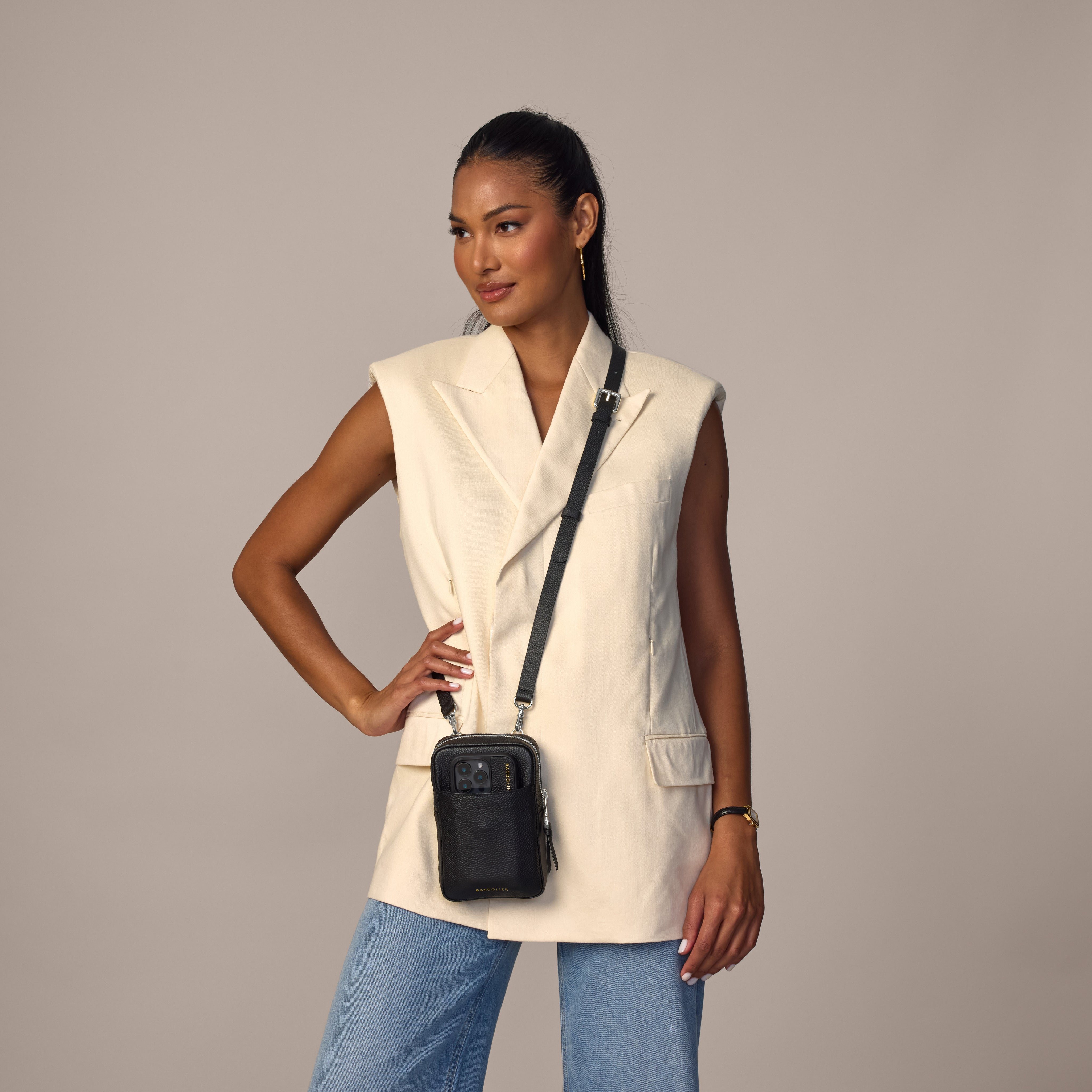 Large Expanded Pouch Set - Black/Silver