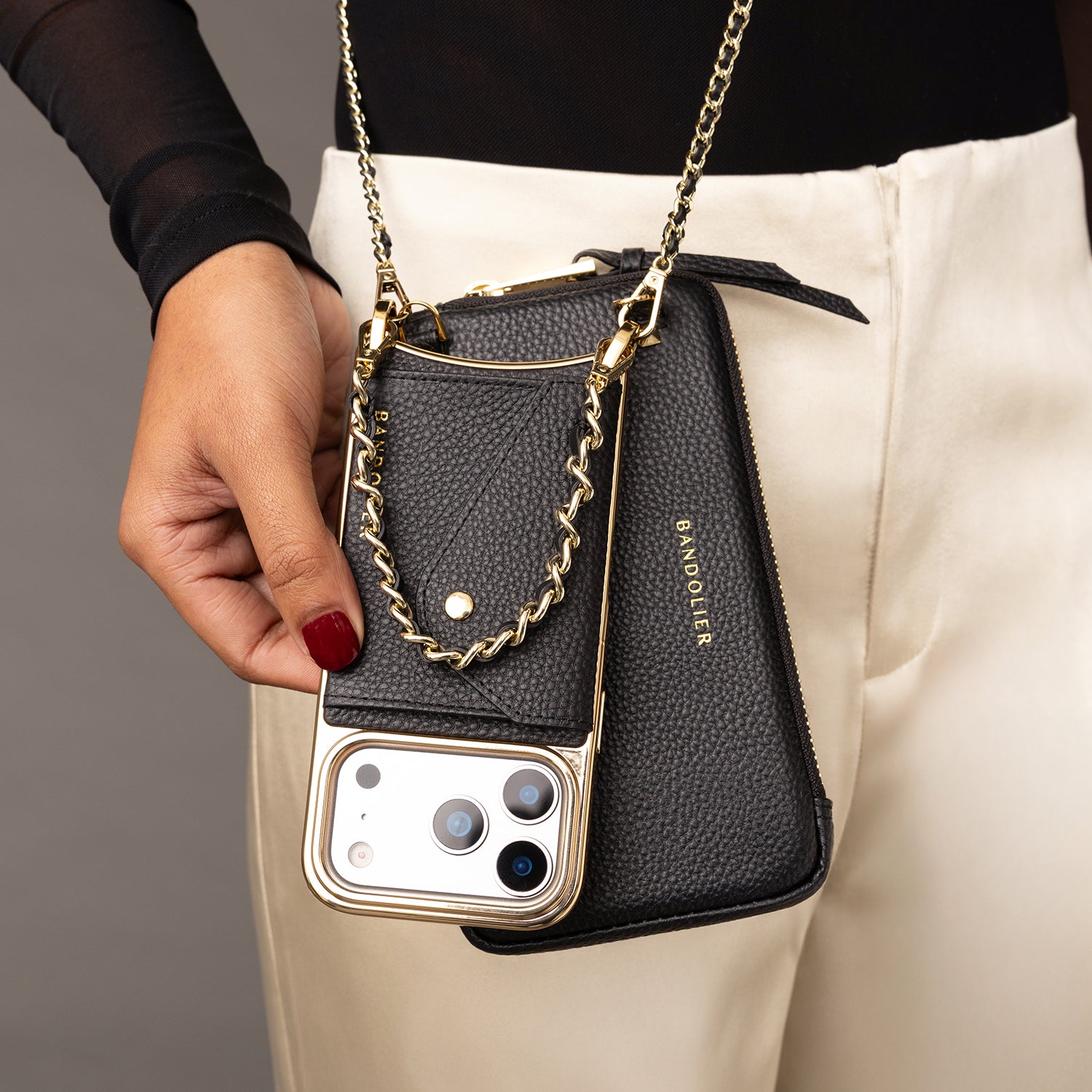 Lily Pouch Set - Black Chrome/Gold