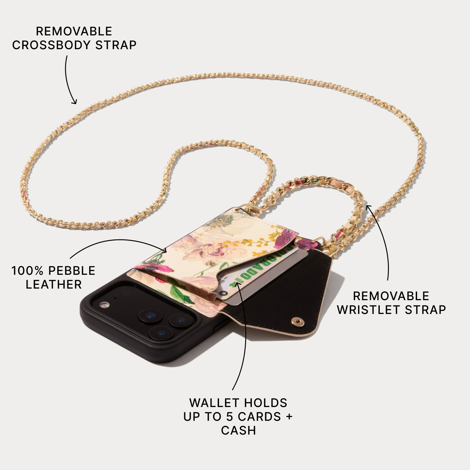 Lily Set with Expanded and AirPods - Ceci Ivory Floral/Gold