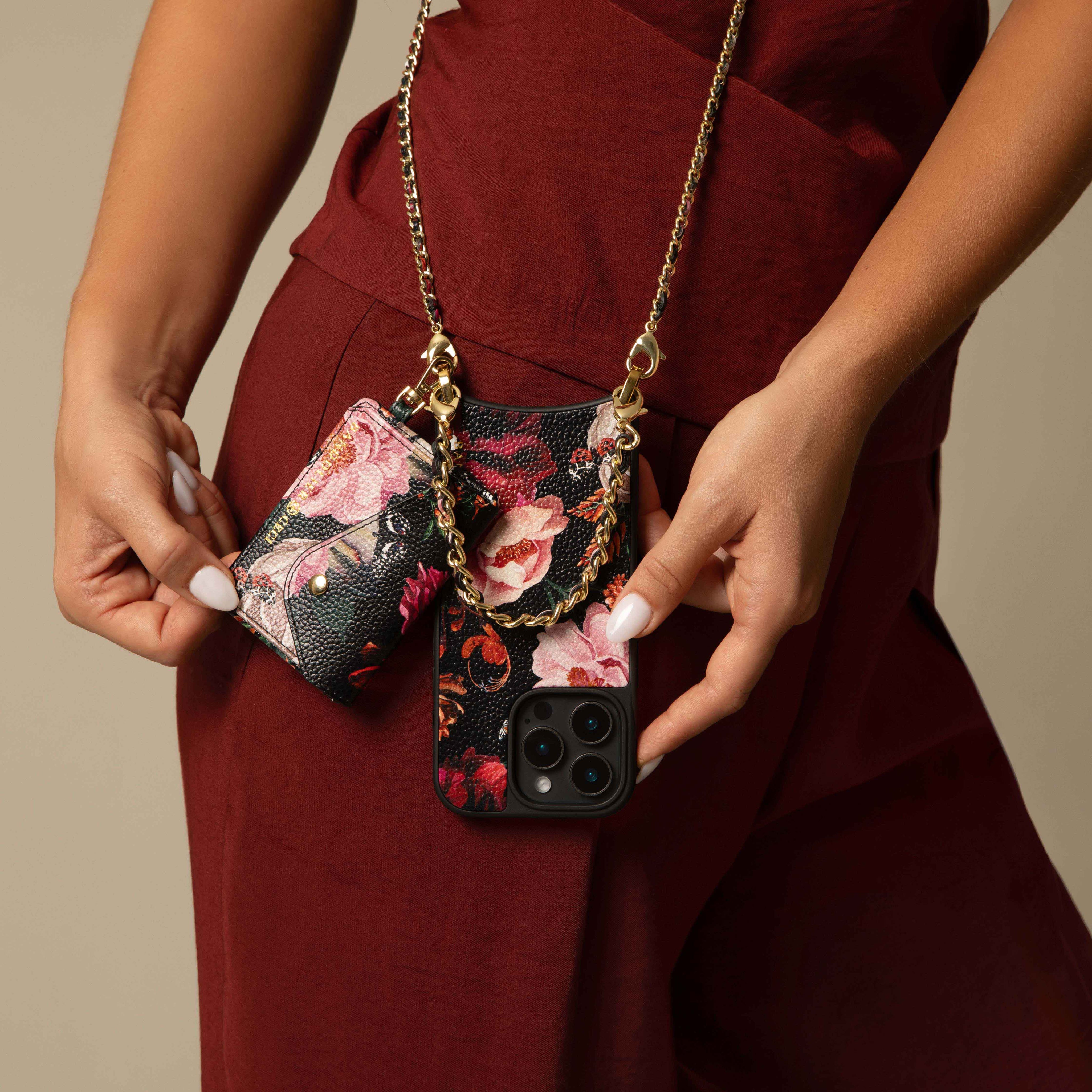 Rae Magnet Duet Wallet Crossbody Phone Case - Ceci Noir/Gold