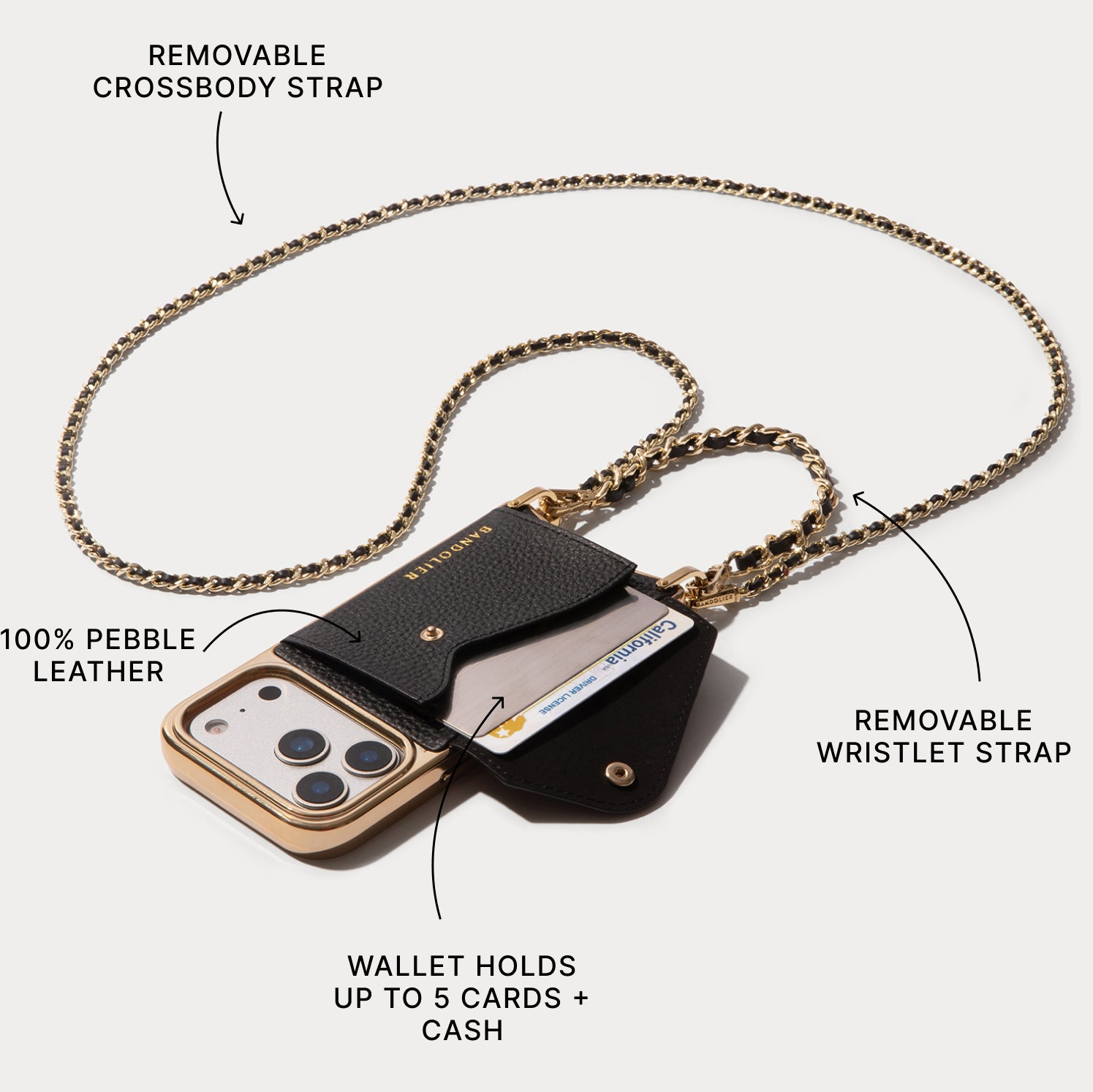 Lily Pouch Set - Black Chrome/Gold