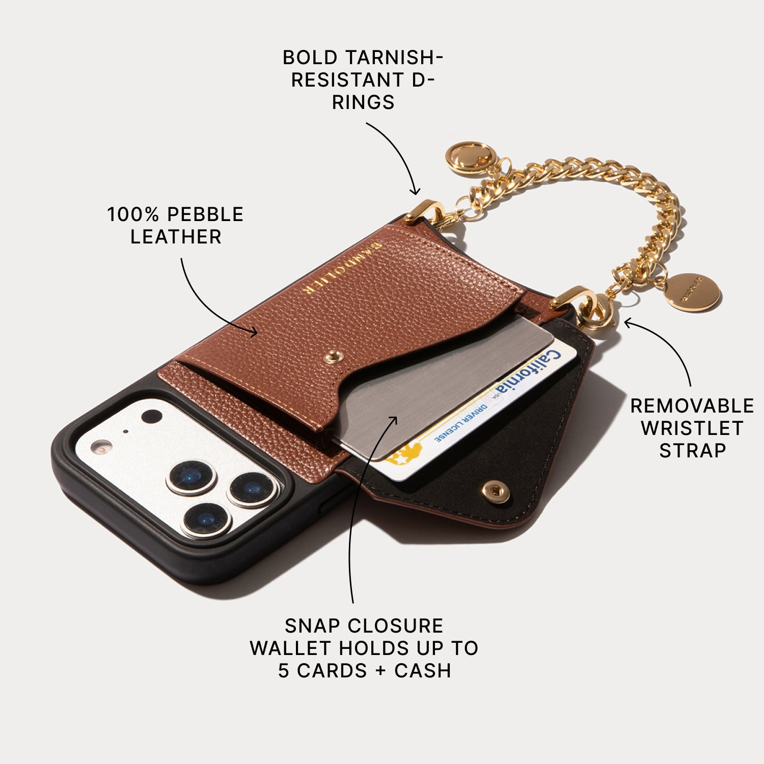 Maya - Cognac/Gold – Bandolier