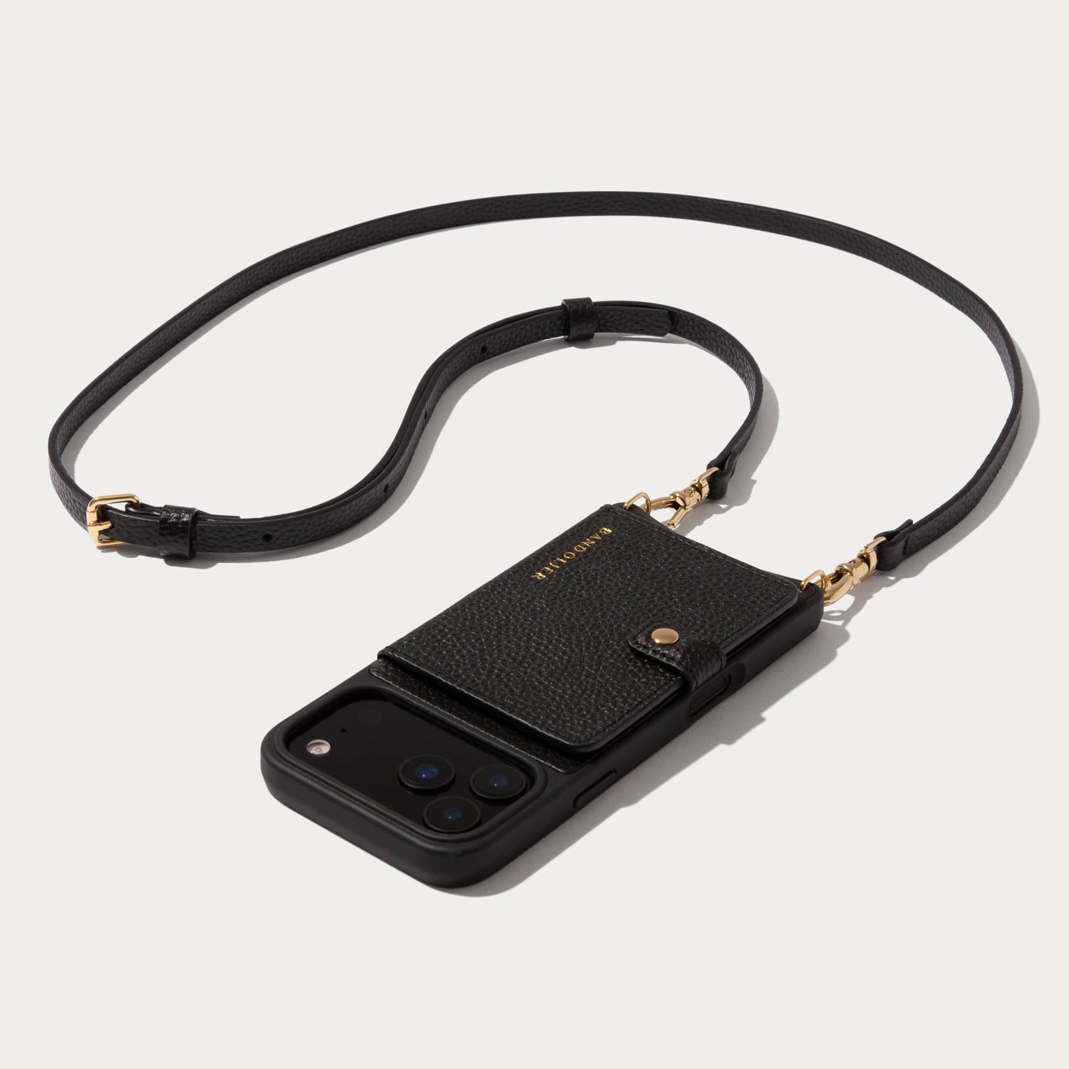 Mila MagSafe Charging Crossbody Bandolier - Black/Gold