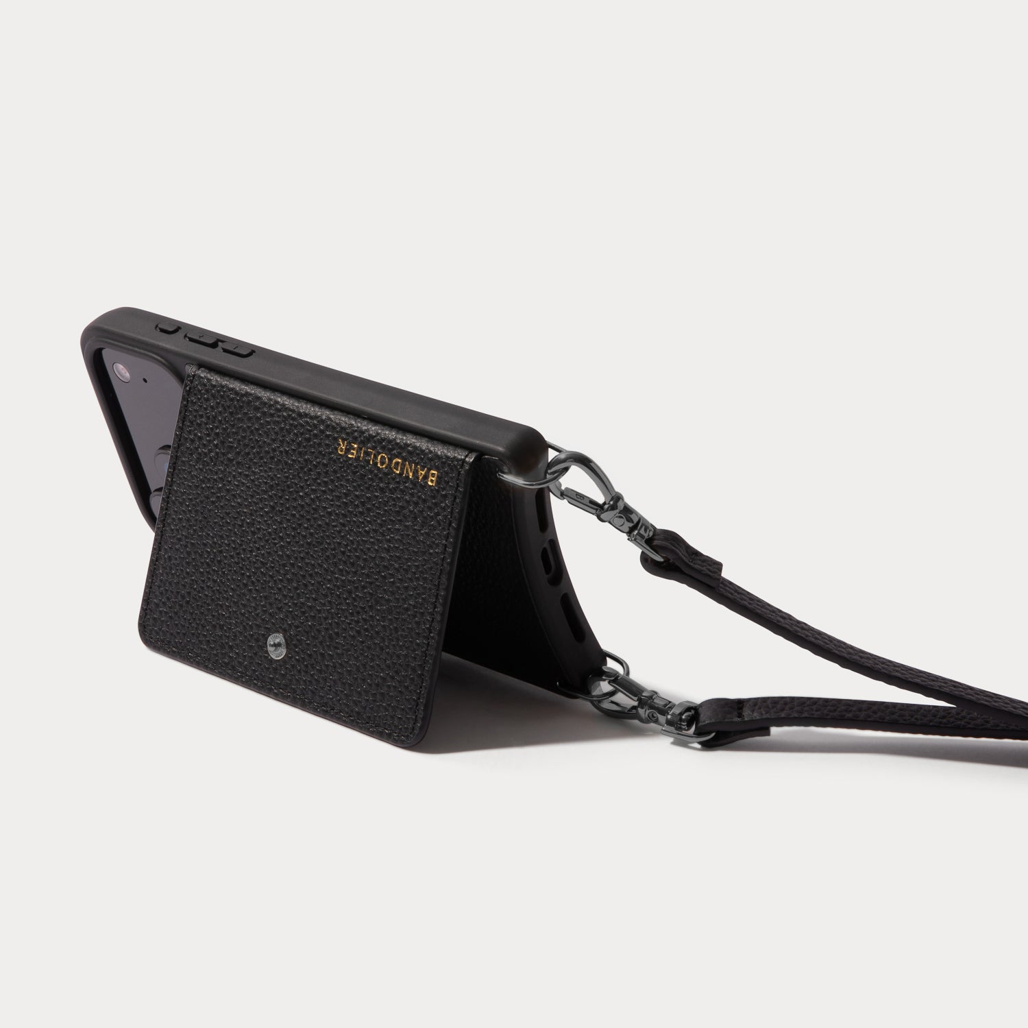 Mila MagSafe Charging Crossbody Bandolier - Black/Pewter