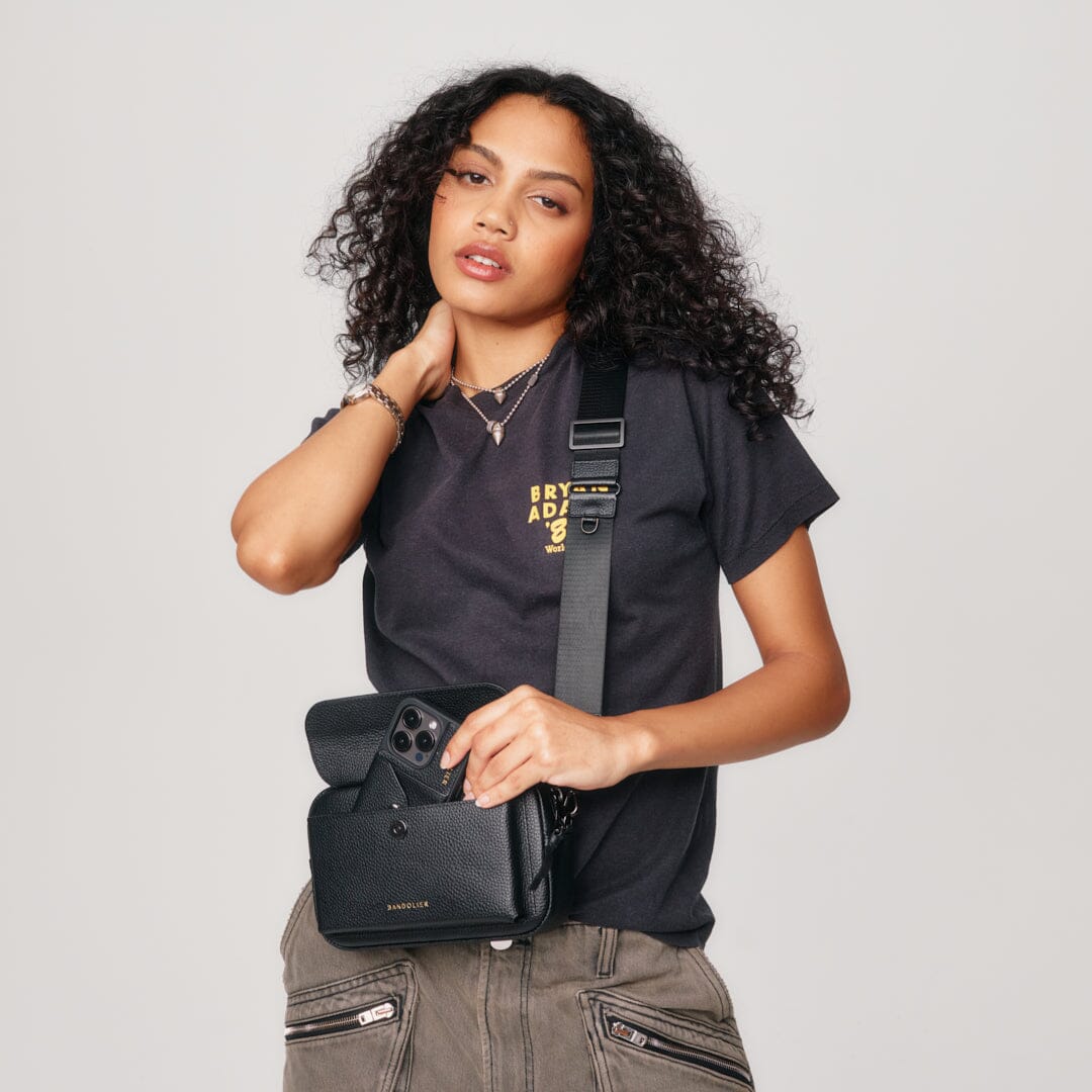 Miller Bag - Black/Pewter Fashion Pouch Bandolier 