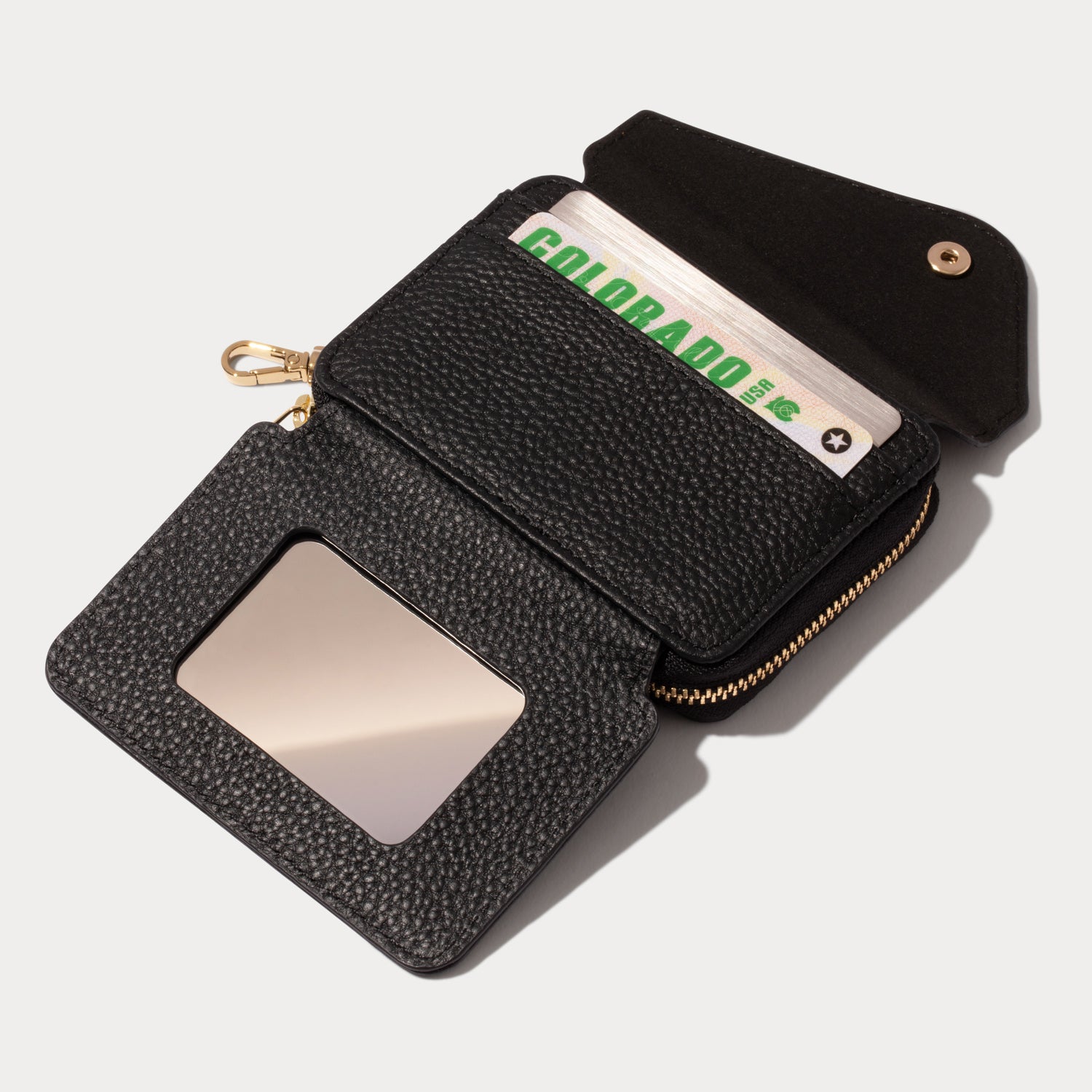 Add-On Mirror Magnet Wallet - Black/Gold