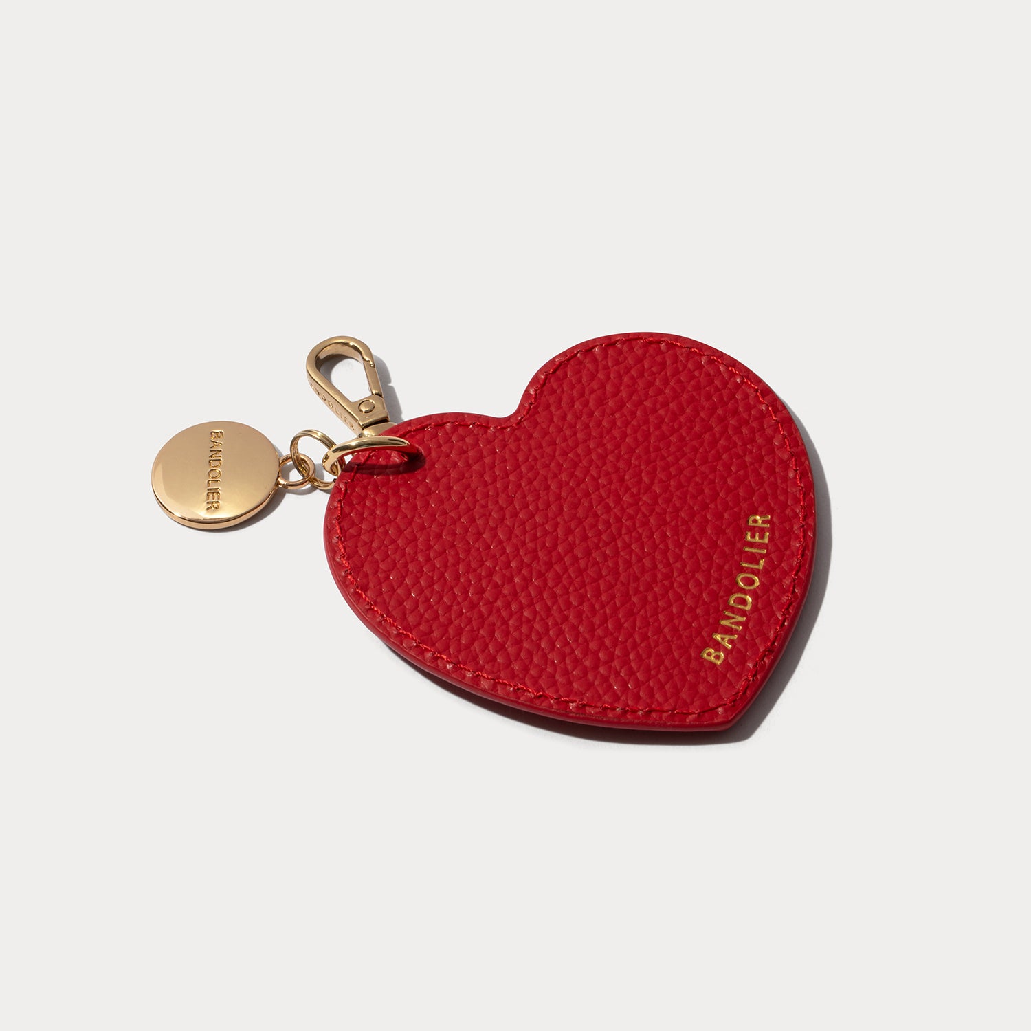 Mirror Heart Charm - Red/Gold