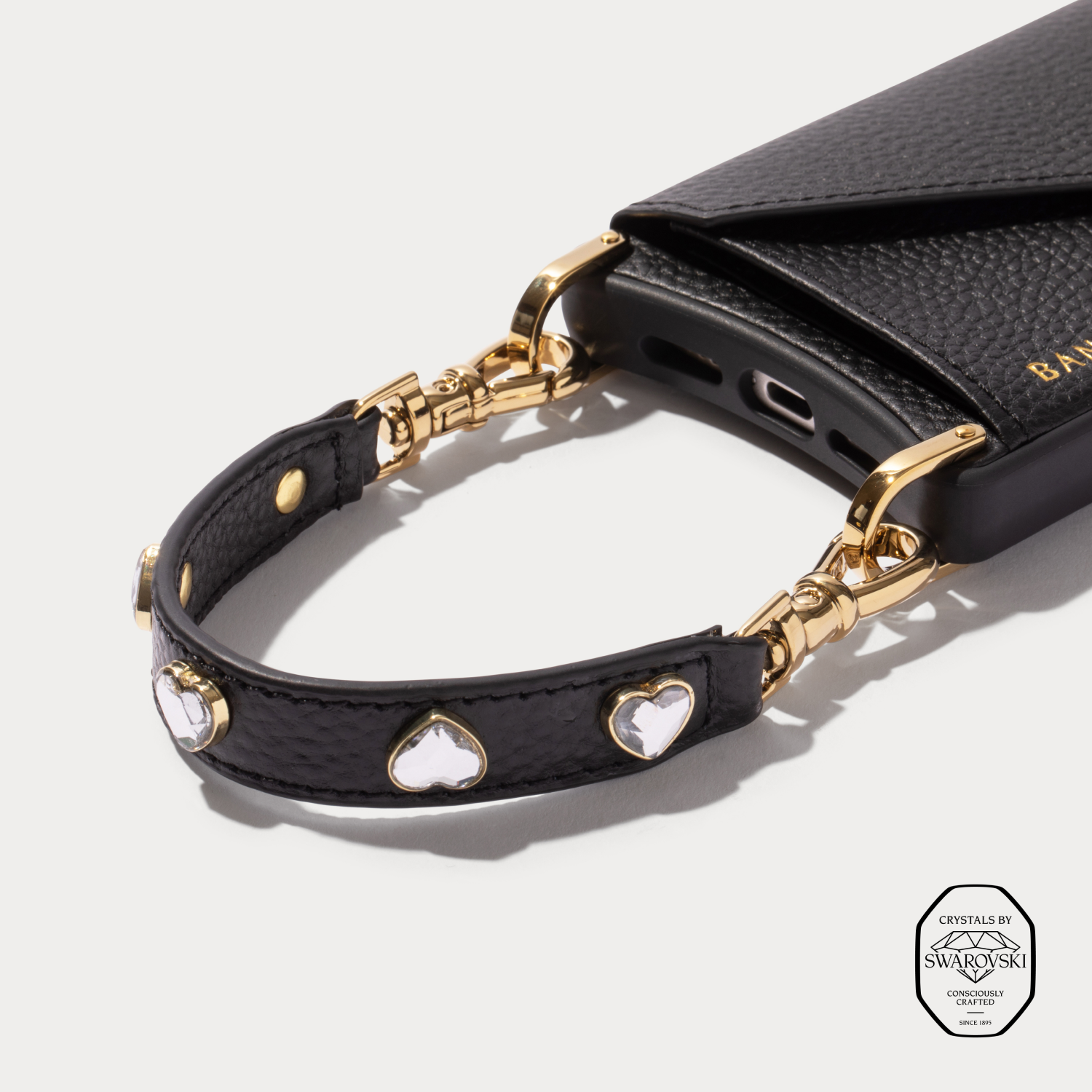 Demi Wristlet - Black/Gold
