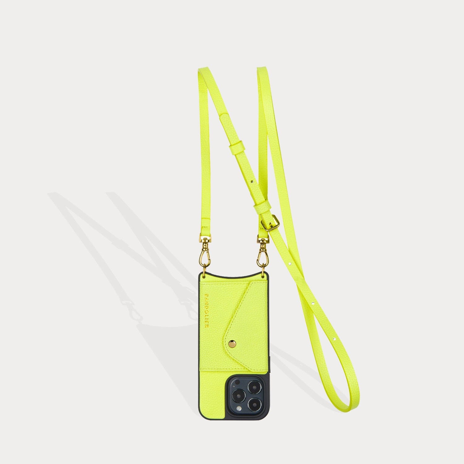 Donna Side Slot Crossbody Bandolier - Neon Yellow/Gold Accessories Bandolier 