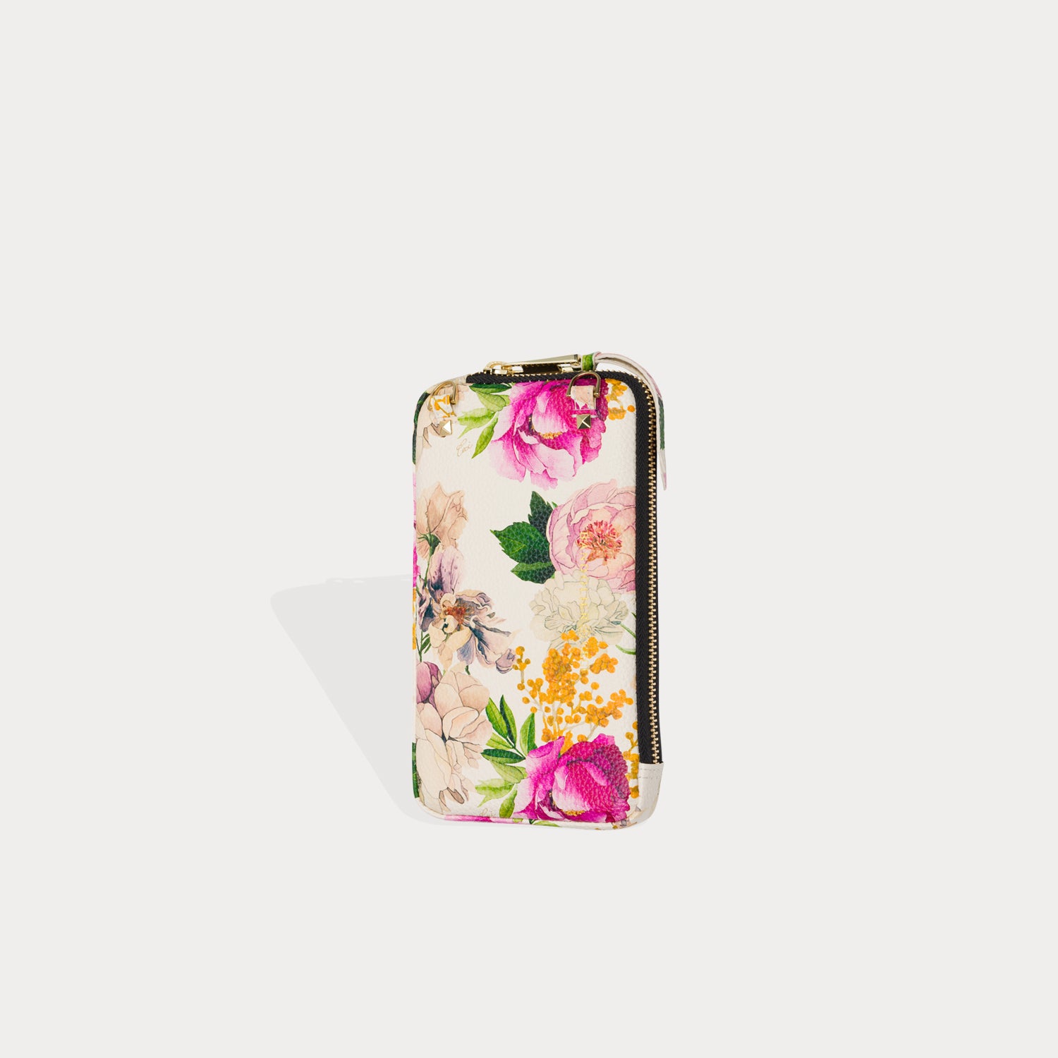 Expanded Zip Pouch  - Ceci Ivory Floral/Gold