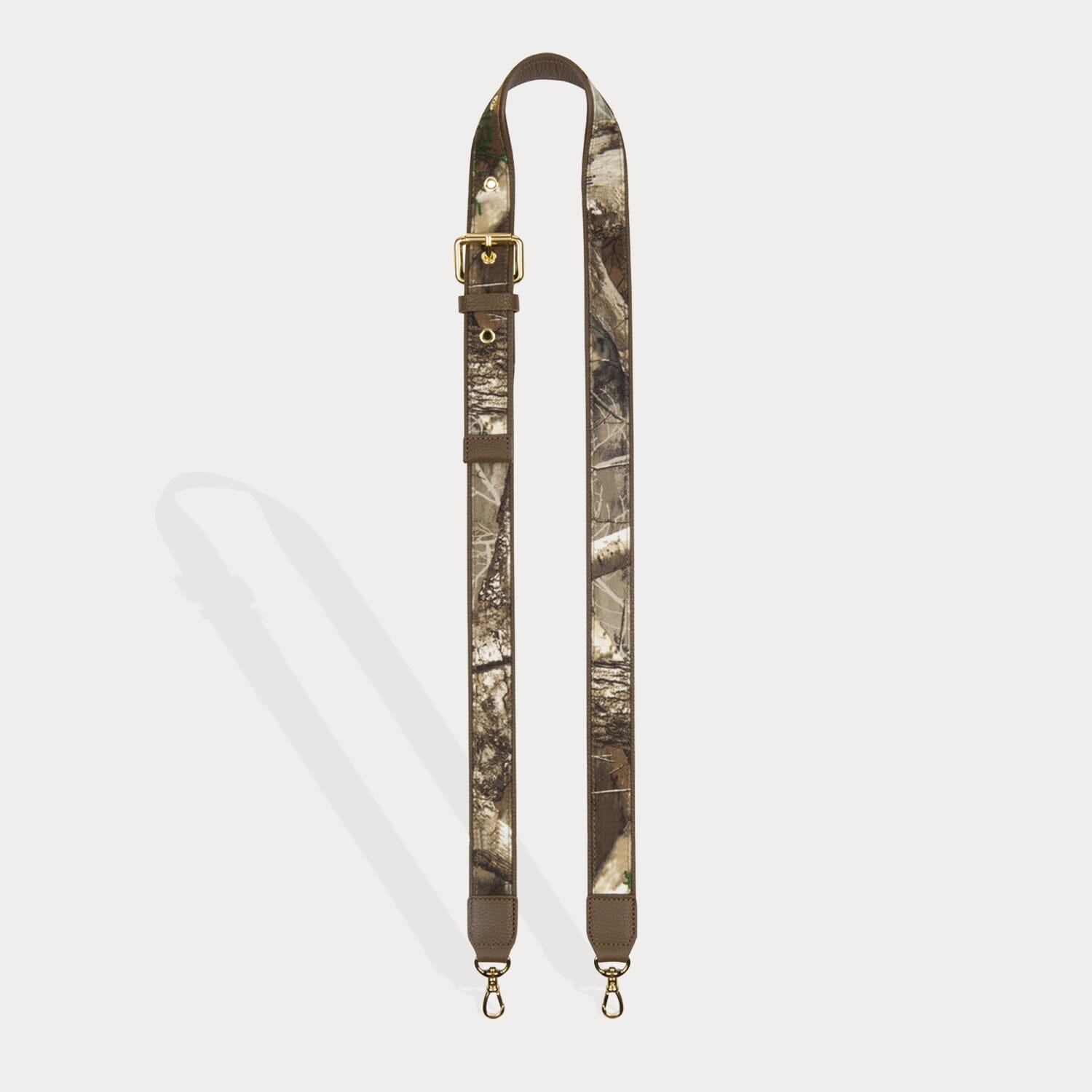 Kimberly Adjustable Strap Only in Black/Gold | Genuine Leather | Bandolier Style
